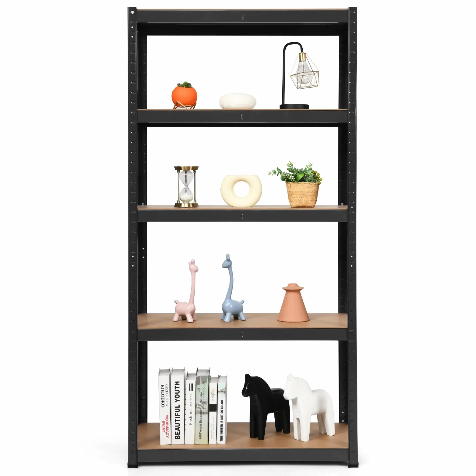 GOPLUS Regał magazynowy 5 półek 175 kg ocynkowany 90x40x180 cm