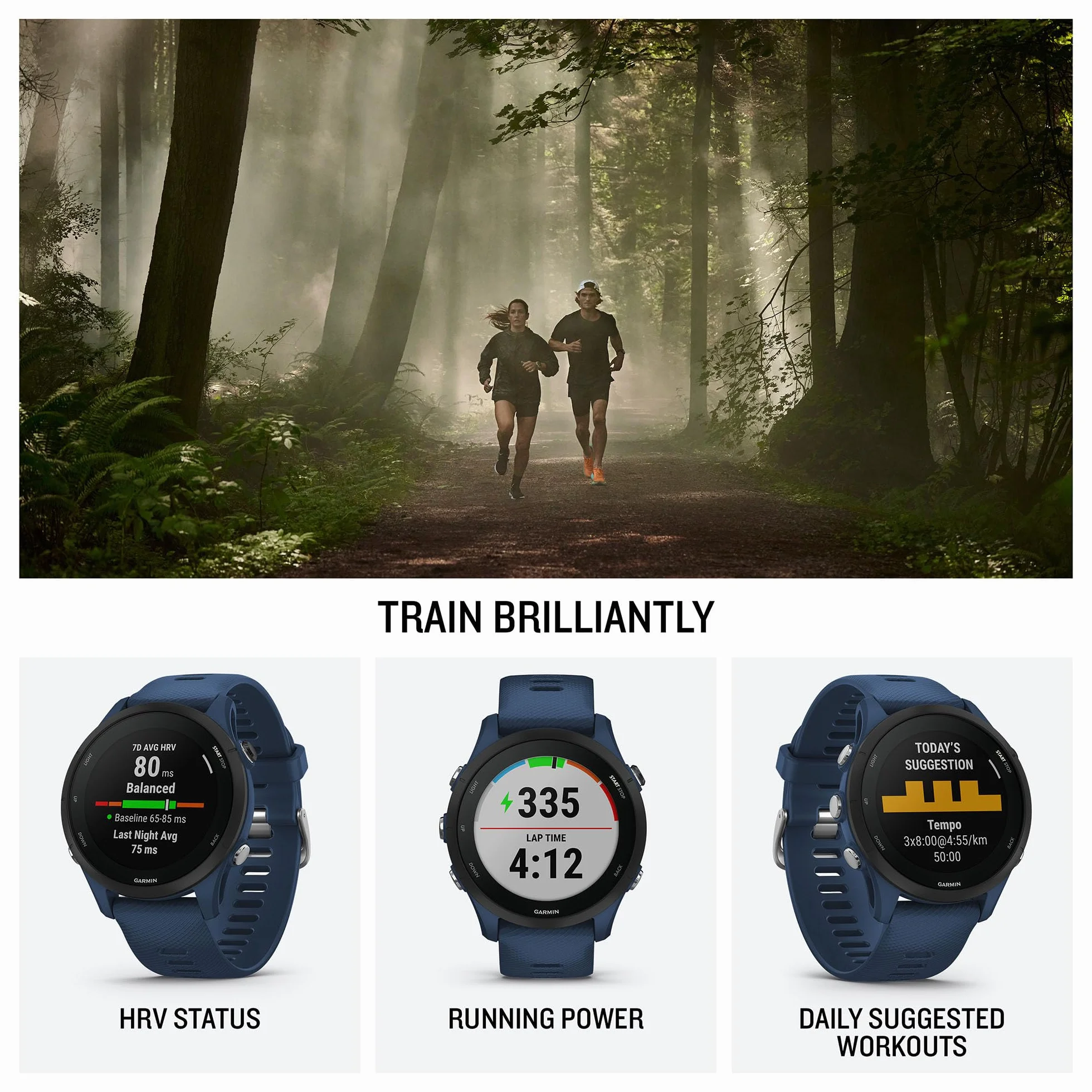 Garmin Forerunner 255S Smartwatch GPS Do Biegania Gray/Black, 1.1"