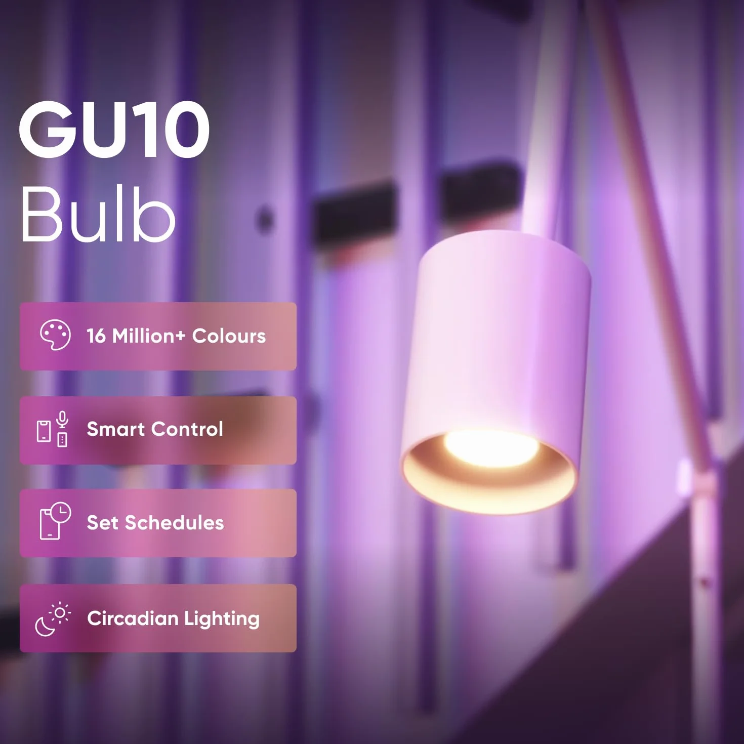 Nanoleaf Matter GU10 Inteligentna żarówka LED, 3 x ściemniane reflektory RGBCW, lustro ekranowe, 16 m kolorów, 400 lumenów, aplikacja WiFi/sterowanie głosowe (Alexa, Apple, Google), idealna do