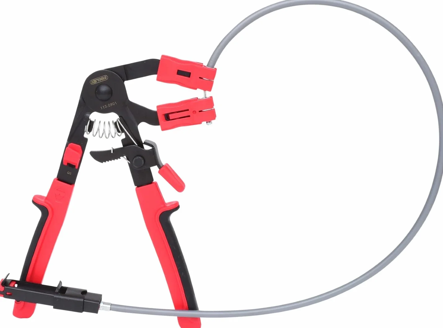 KS Tools 115.0901 Szczypce do zacisków na przewodach giętkich z cięgłem Bowdena, 730mm