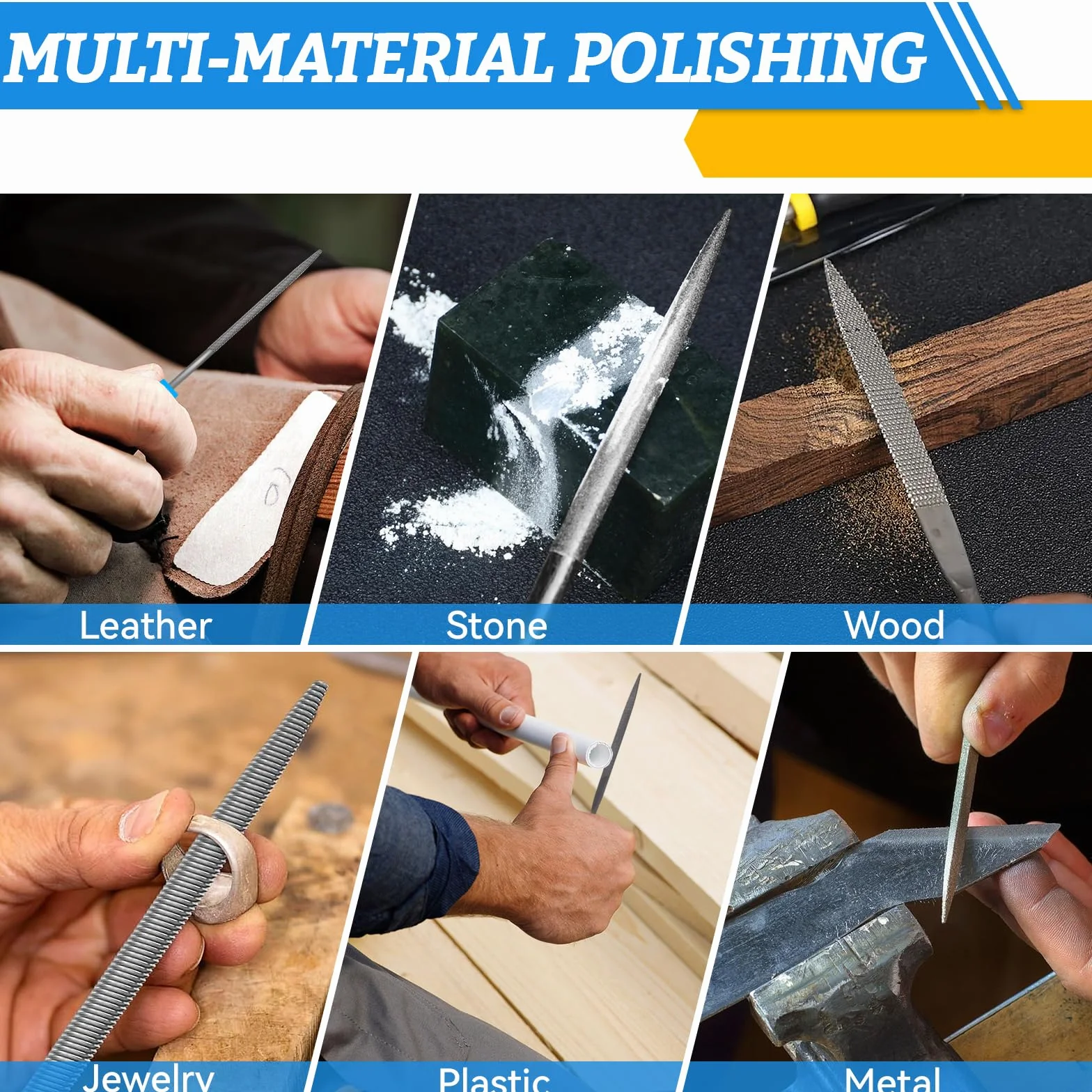 13pcs Zestaw Pilników Składający się z Pilników Igłowych, Pilników Kluczykowych, Pilników Diamentowych ze Szczotką i Torbą do Przechowywania Mini Pilników do Prac Związanych z Obróbką Drewna, Metalu