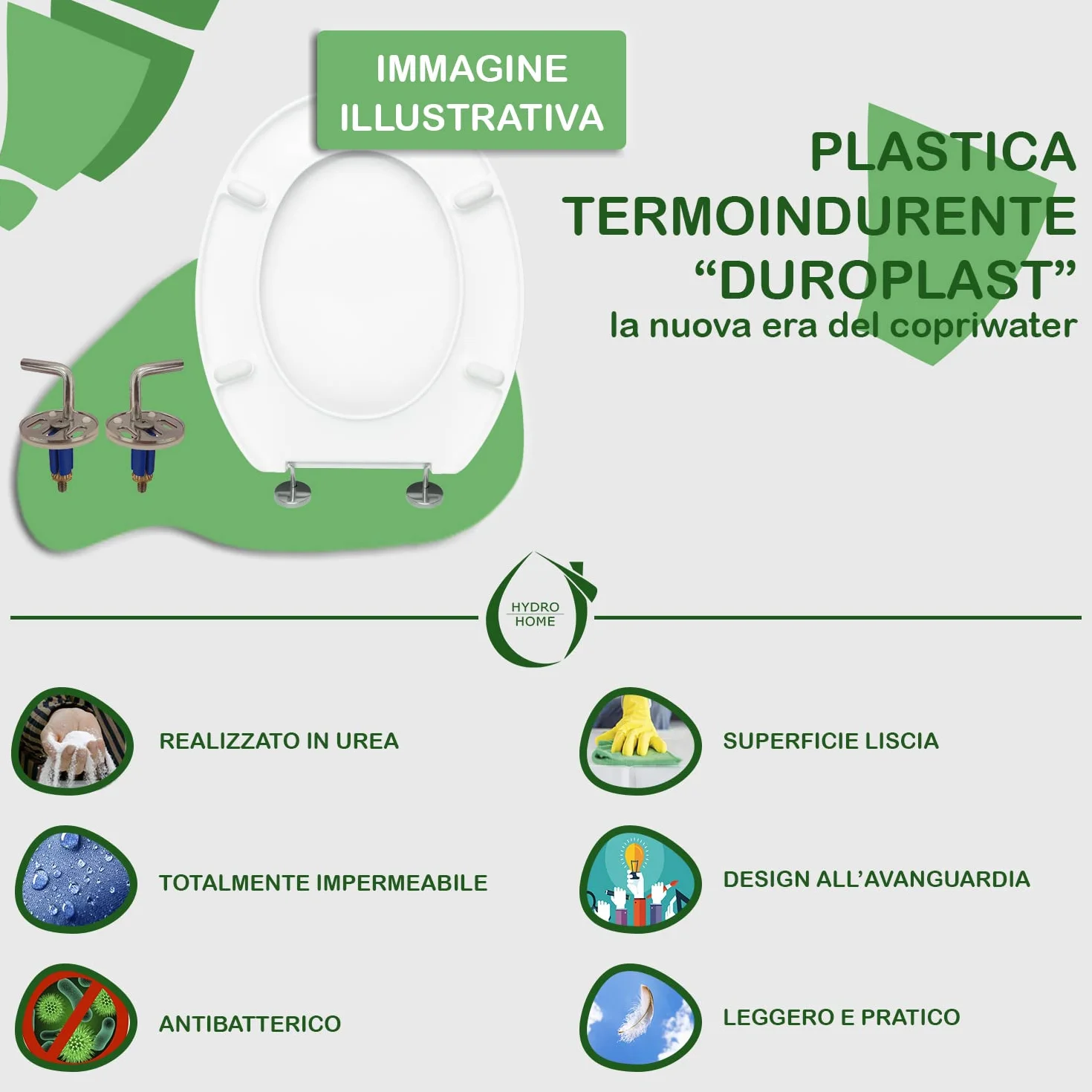 Pokrywa WC Seat jako oryginalny My Hidra Termoutwardzalny przez HYDRO HOME (ZAMKNIĘCIE AMORTYZOWANE)