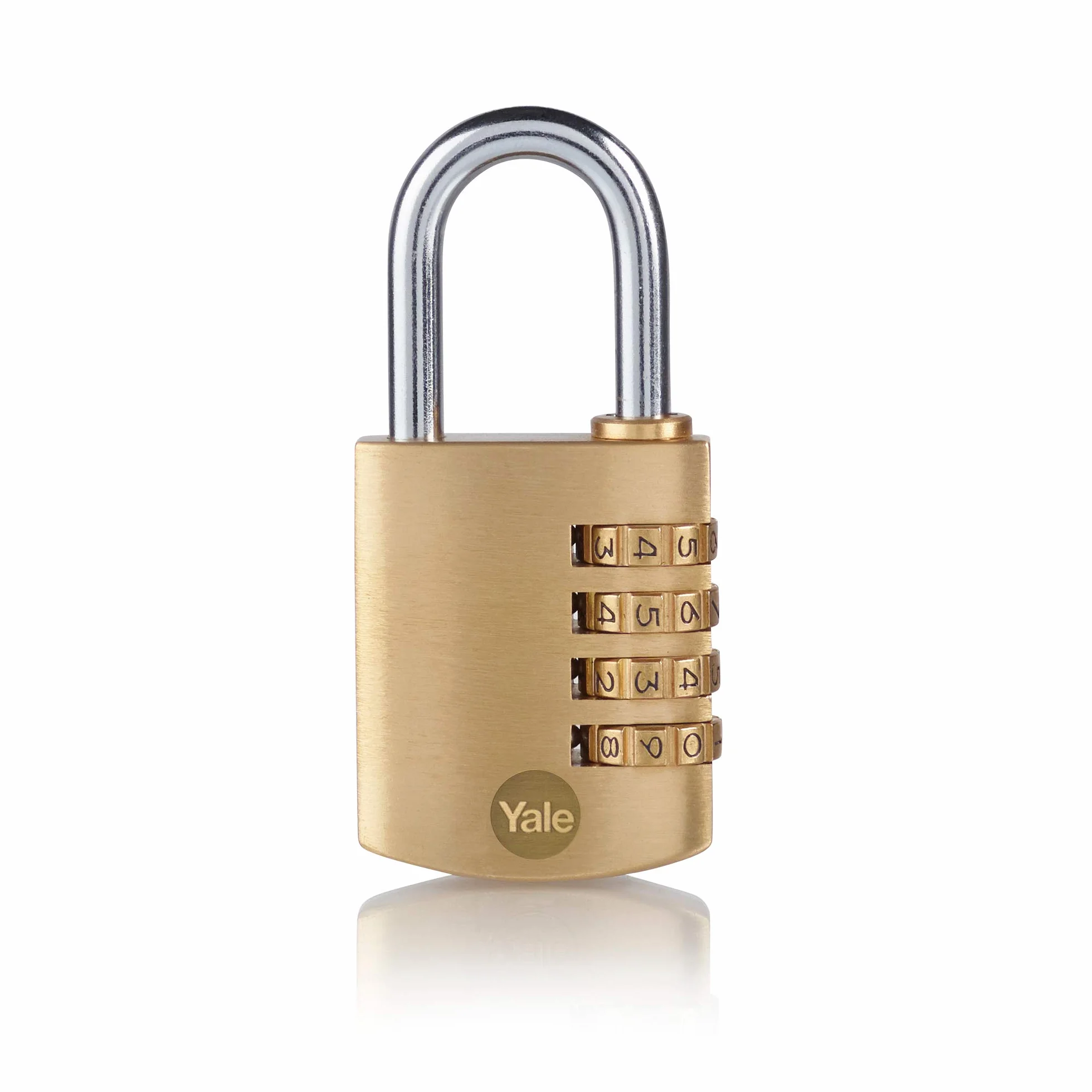 Yale Y150B/40/130/1/B Kłódka Mosiężna Szyfrowa, Szerokość 40mm, do Użytku Wewnętrznego, Zabezpieczenie Szafek i Skrzynek, Ponad 1000 Kombinacji, Standardowe Bezpieczeństwo, Pakowane w Pudełko