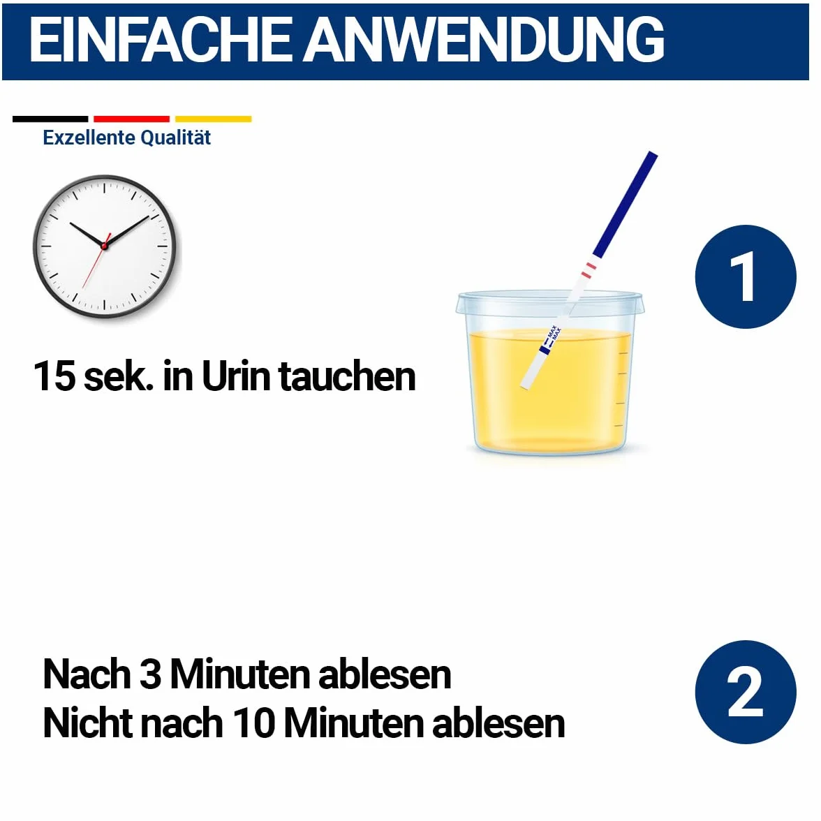 Test ciążowy 10 mIU/ml czuły wczesny wykrywanie hCG zestaw 10 pasków