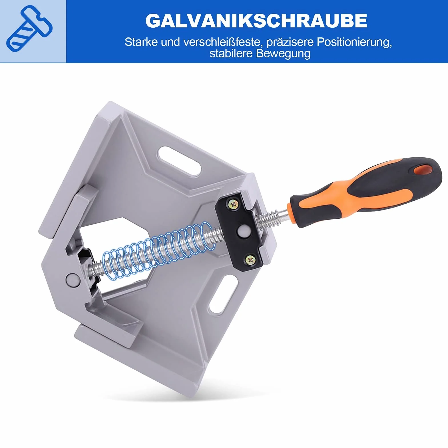 Zacisk narożny 90 stopni Uchwyt kątowy Zacisk kątowy Zacisk kątowy Zacisk narożny Zacisk kątowy, zacisk kątowy do stolarki Aluminiowy zacisk narożny Obróbka drewna, inżynieria, spawanie