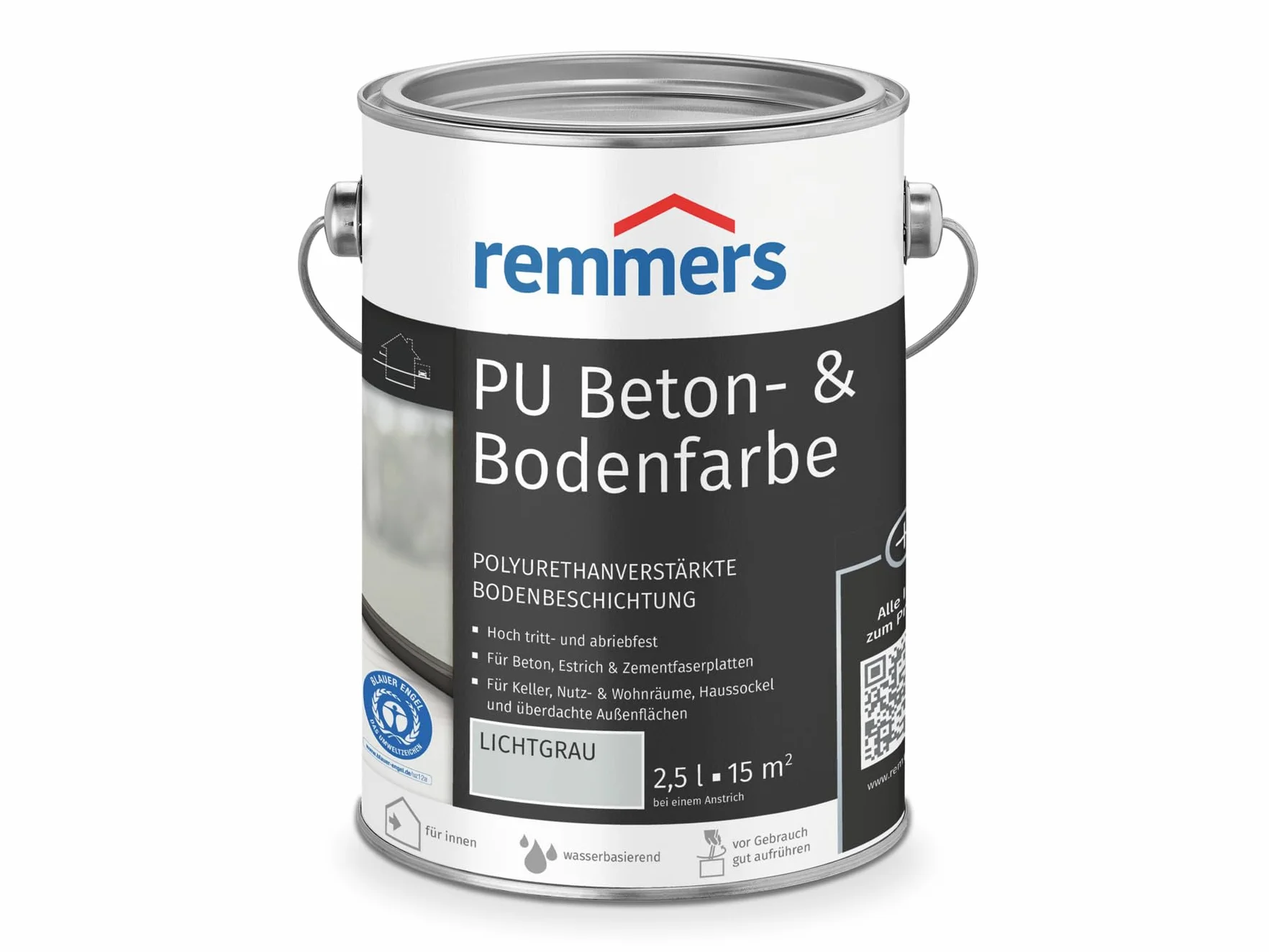 Remmers PU farba podłogowa jasnoszara 2,5 l betonowa odporna na chemikalia