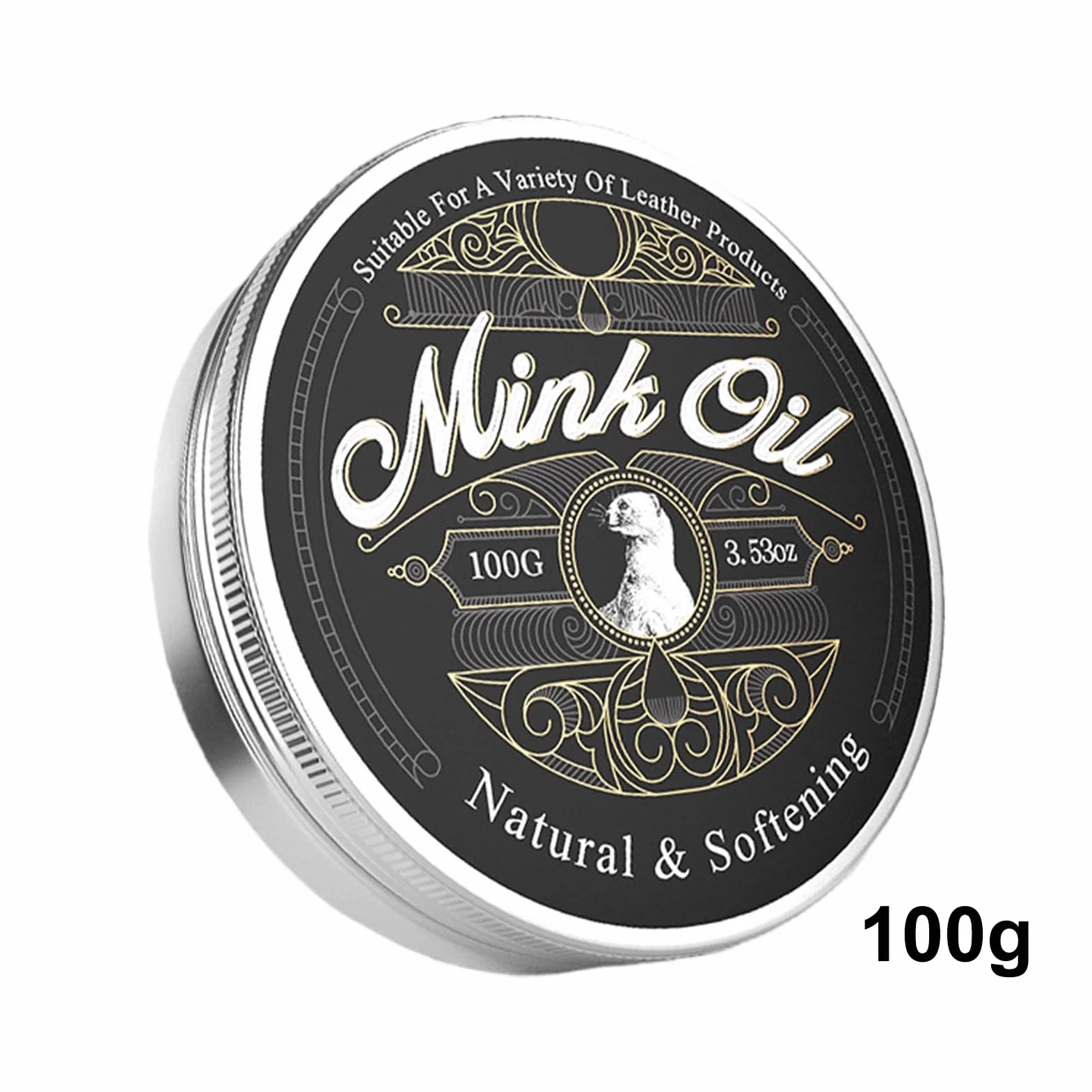 Mink Oil for Leather - Leather Care Cleaner, All-Natural Moisturizing Paste 100g for Bags, Boots, Shoes, Clothing, Sofas, Leathers Accessories, Cleaning Supplies