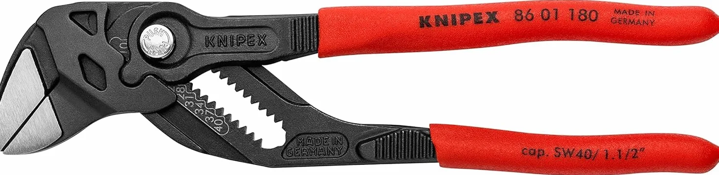 KNIPEX Szczypce-klucz 86 01 180 SB fosforanowana, antypoślizgowa