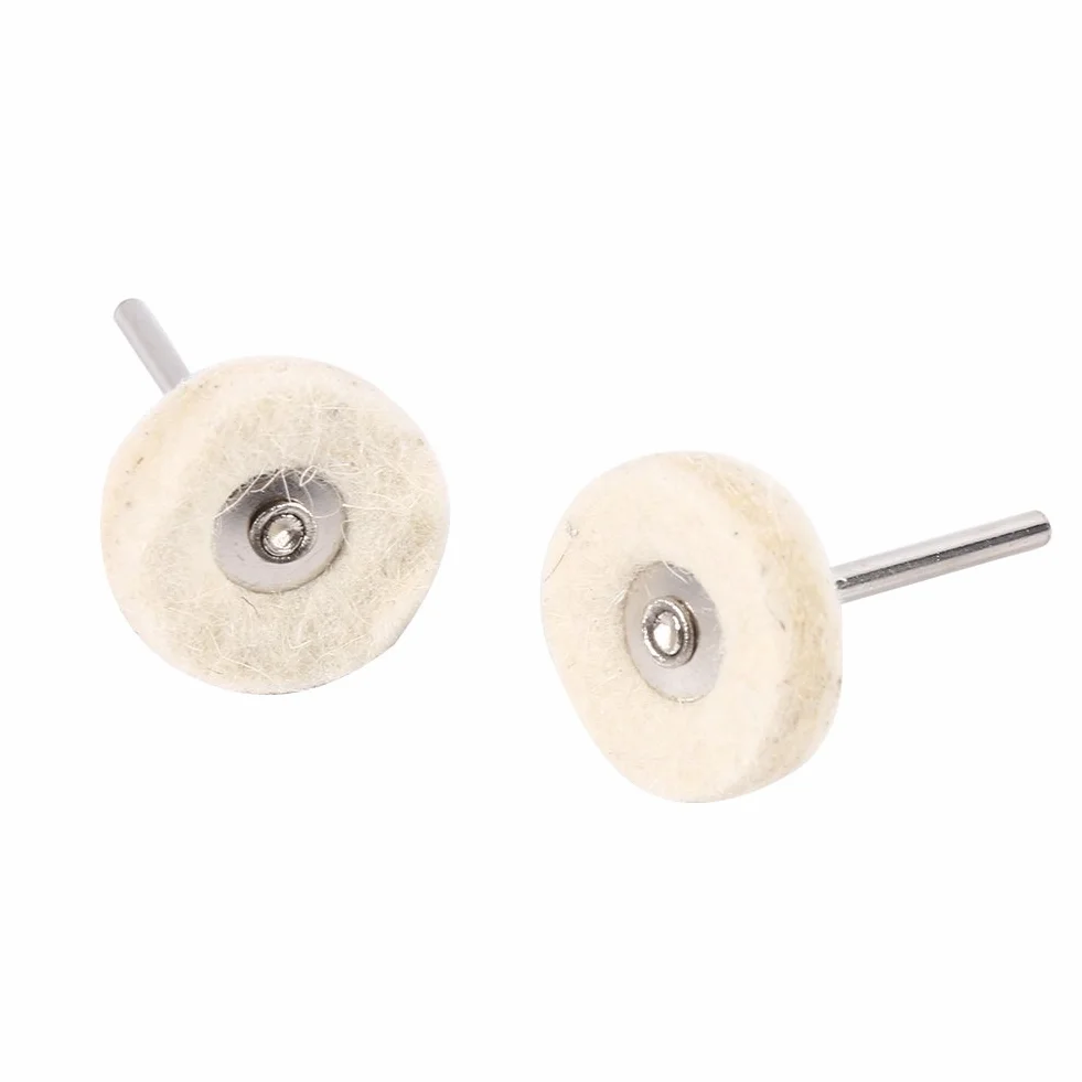 Yosoo 10 szt. 25 mm wełniany filc polerski tarcza polerska, wiertło polerskie w kształcie litery T szczotki szlifierskie z uchwytem do narzędzia obrotowego