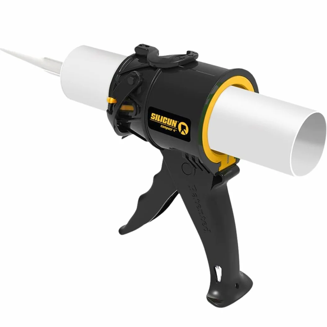 SILIGUN™ Kompaktowy pistolet uszczelniający Gen-3 – pistolet uszczelniający bez kapania – opatentowana konstrukcja – lekka rama z tworzywa ABS – pasuje do wszystkich rur 295 ml