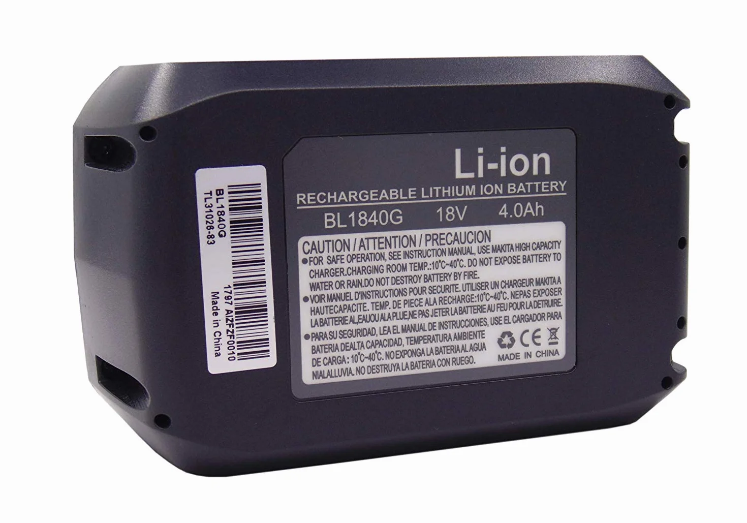 [2-pak] BL1840G BL1813G BL1815G BL1811G BL1830G akumulator zapasowy do wiertarki Makita HP457D TD127D Impact Driver DF457D JV183D UR180D UH522D CL183D 195608-4 18V 4000 mAh)