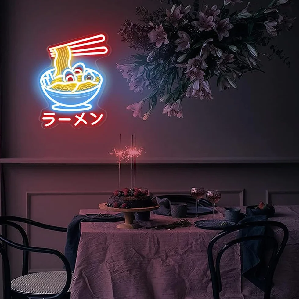 Znak LED Japońskie Sushi Neony Kawaii Światła Led Ścienne Dekoracyjne Koreańskie Lampki Nocne Strona Dekoracja Światło USB Regulacja jasności