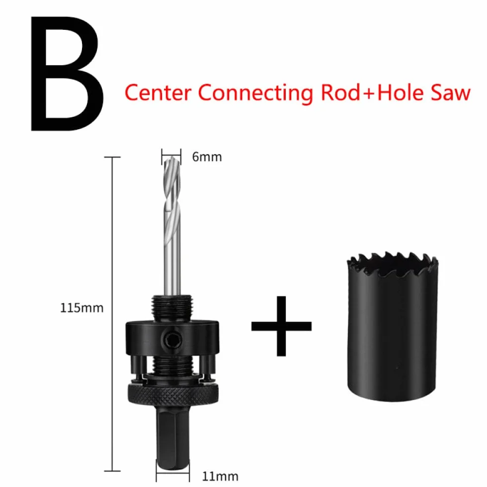 1 sztuk 35-114mm Bi-Metal M42 otwornice Bit do obróbki drewna żelazo ze stali nierdzewnej plastikowy zestaw do cięcia aluminium zestaw wierteł, b