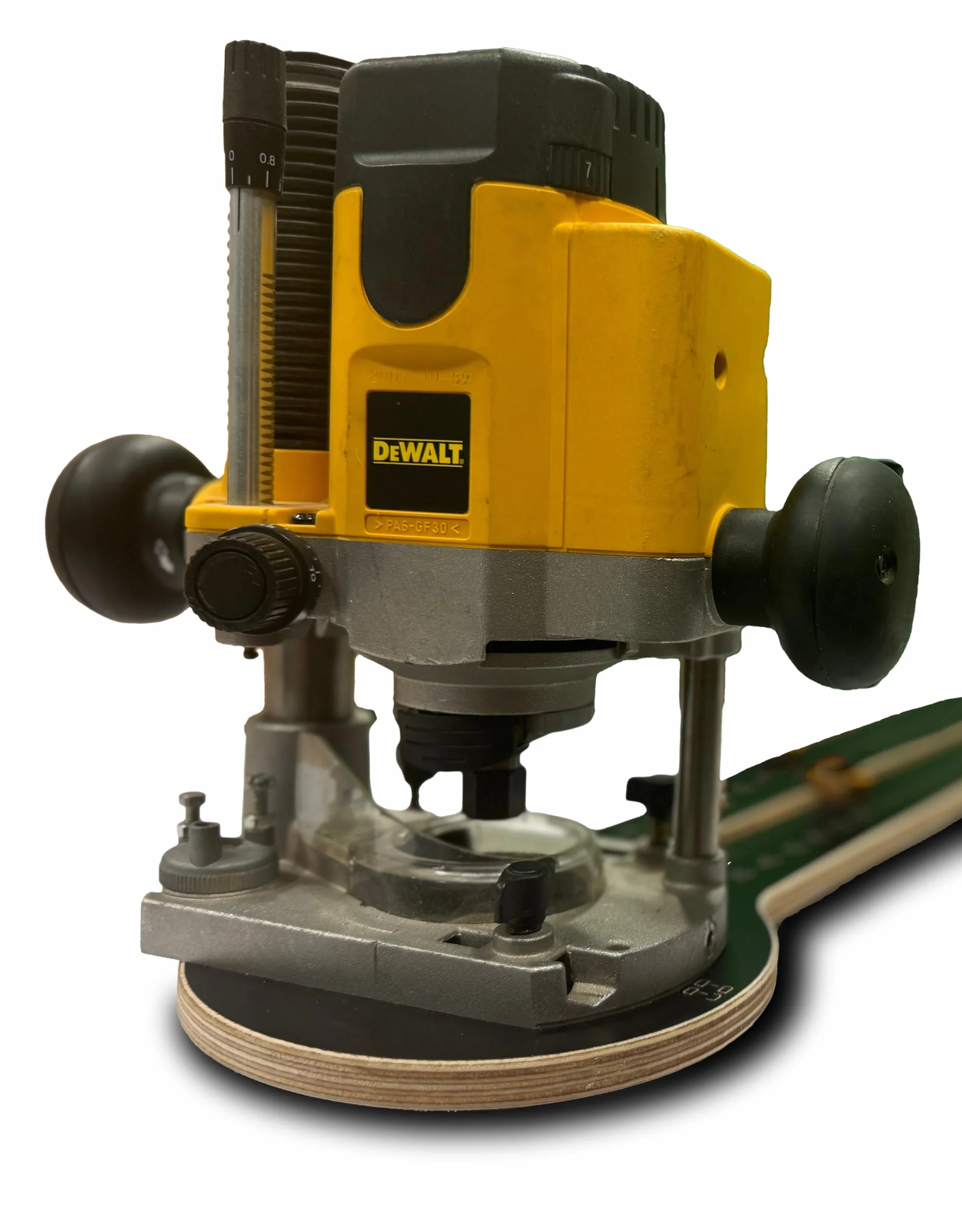 Krążek frezarski do cięcia kołowego pasujący do frezarki górnowrzecionowej DeWalt DW615 DW621 26204K 2,4 cm do 108 cm wraz ze śrubami uchwyt obrotowy szablon do frezowania