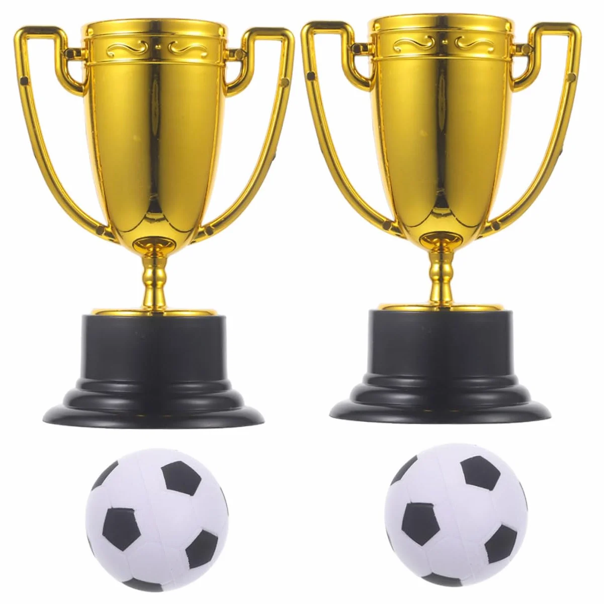 NUOBESTY Zestaw 3 Małych Plastikowych Trofeów Na Zawody Games Celebration Competition Award Trophy Cup