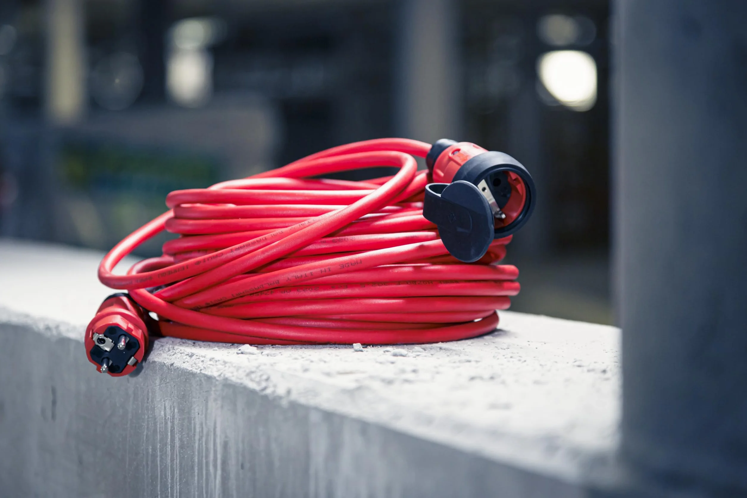 Brennenstuhl Professional Extension Cable VQ 1100 IP44 (10 m kabel H07BQ-F 3G1,5 in red, construction site use and permanent outdoor use, Made in Germany)