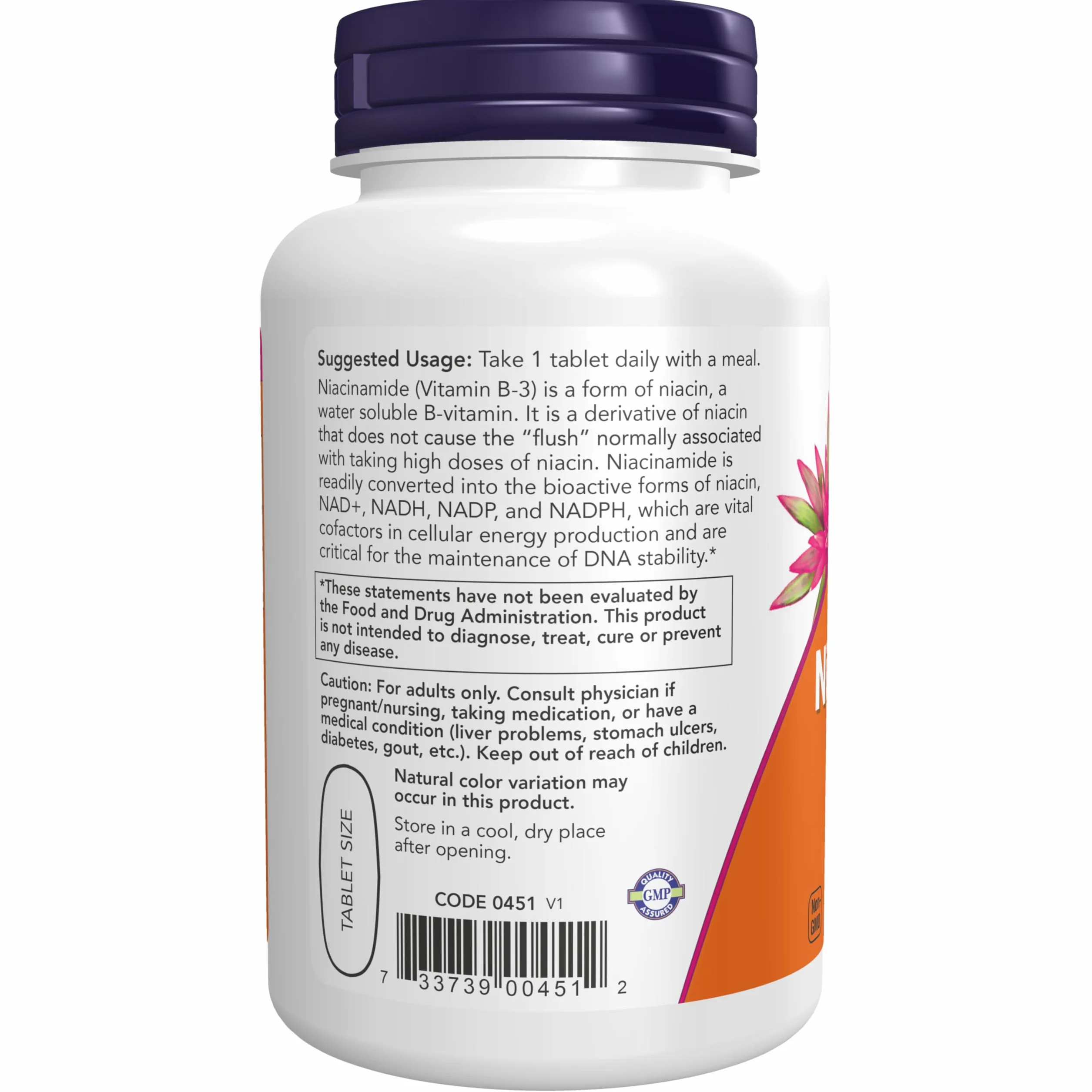 NOW Foods Niacinamide, 1000mg - 90 tablets