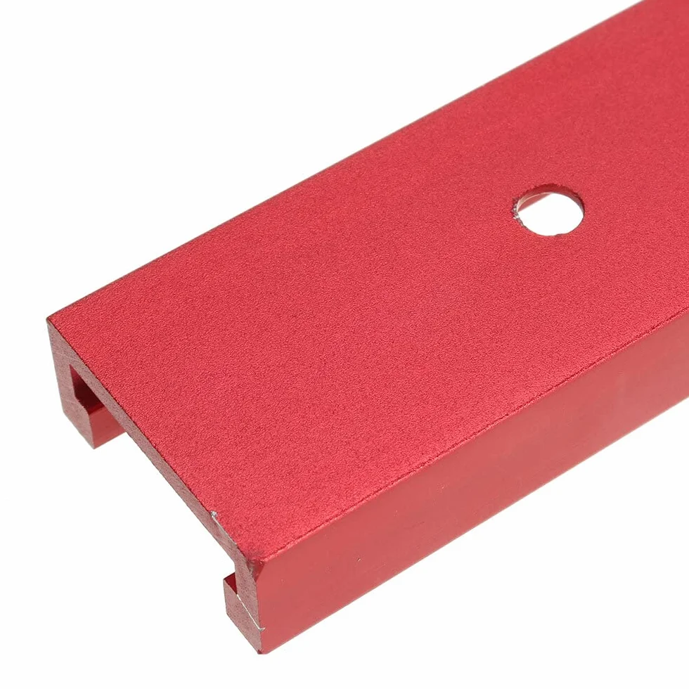VIDOO Uniwersalna Czerwona Szyna T-slot T-track Rowek do Przyrządów 30x12.8mm do Piły Stołowej Stołu Frezarskiego Narzędzie Stolarskie-800mm