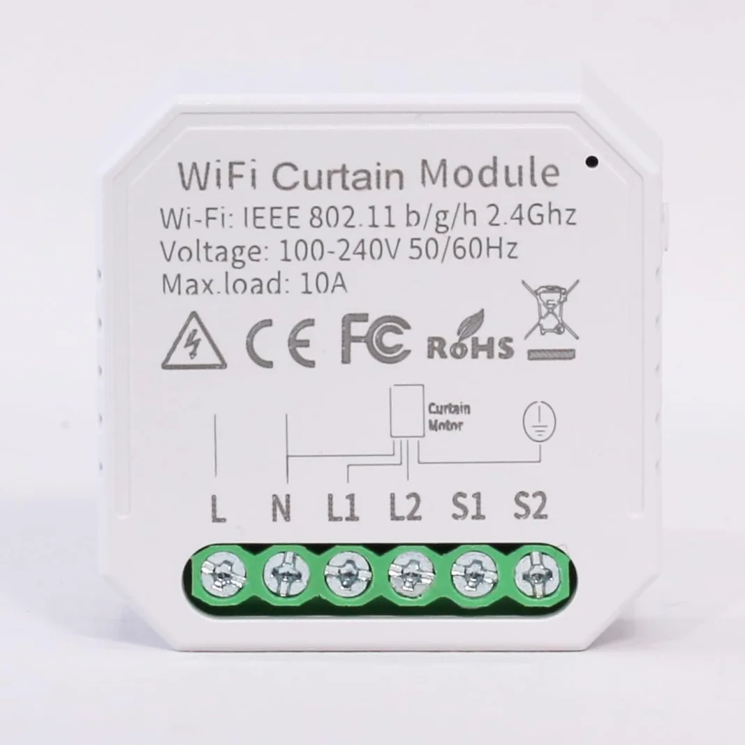 Inteligentny moduł przełącznika rolety WiFi Smart Life/Tuya Smart z pilotem, współpracuje z Alexa/Google Home