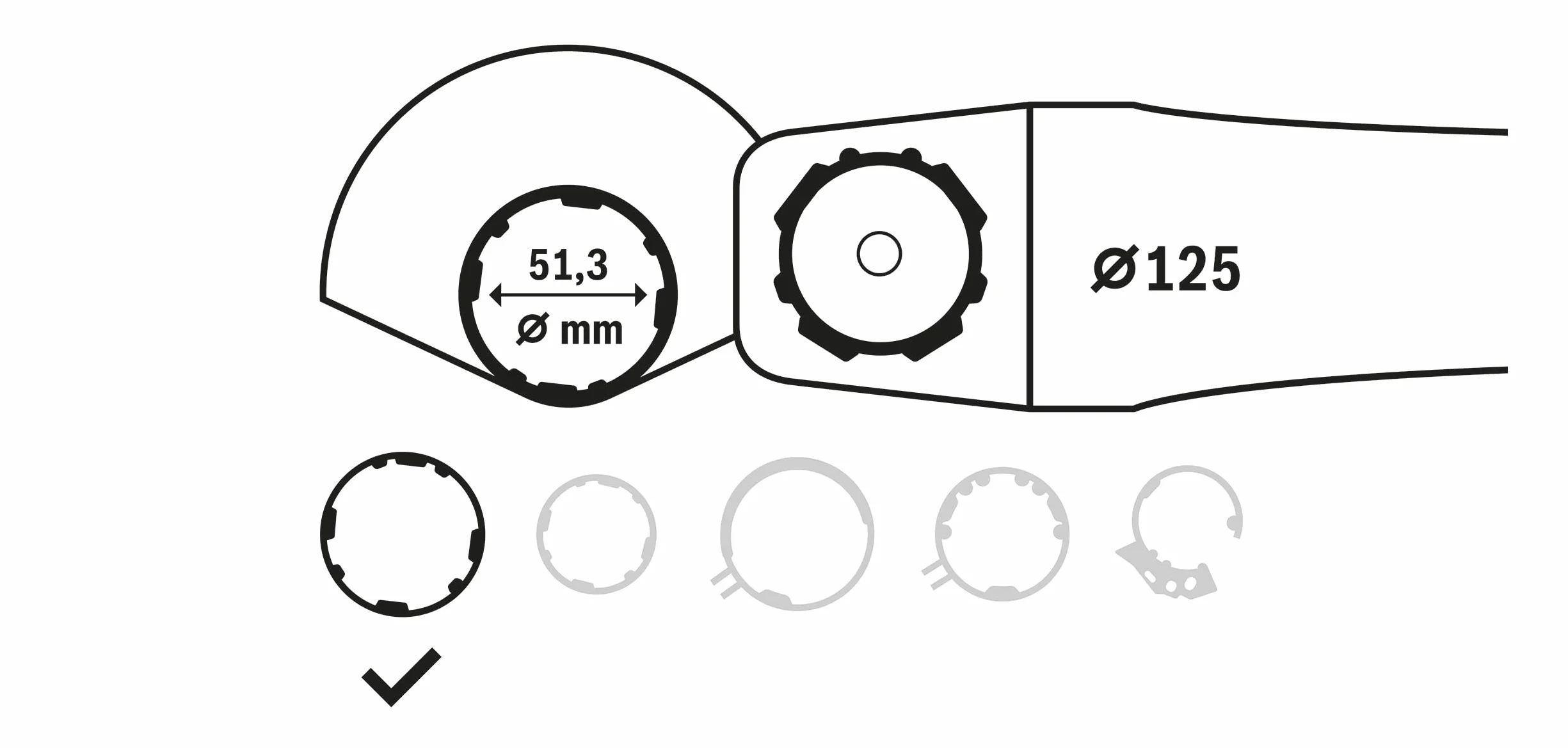 Bosch Professional Pokrywa ochronna bez blaszanego przykrycia 125 mm