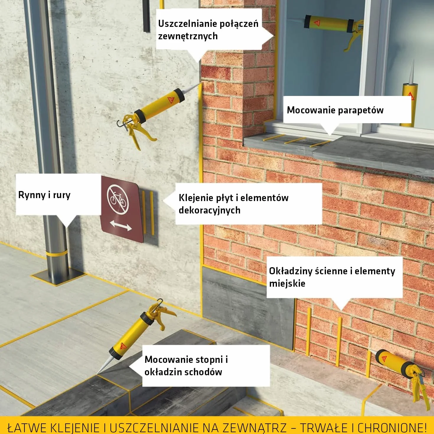 SIKA - Klej uszczelniacz - Sikaflex-11FC Purform - Grafitowy - 300ml | Uniwersalny klej i uszczelniacz - Do wnętrz i na zewnątrz - Przyczepność do wielu podłoży