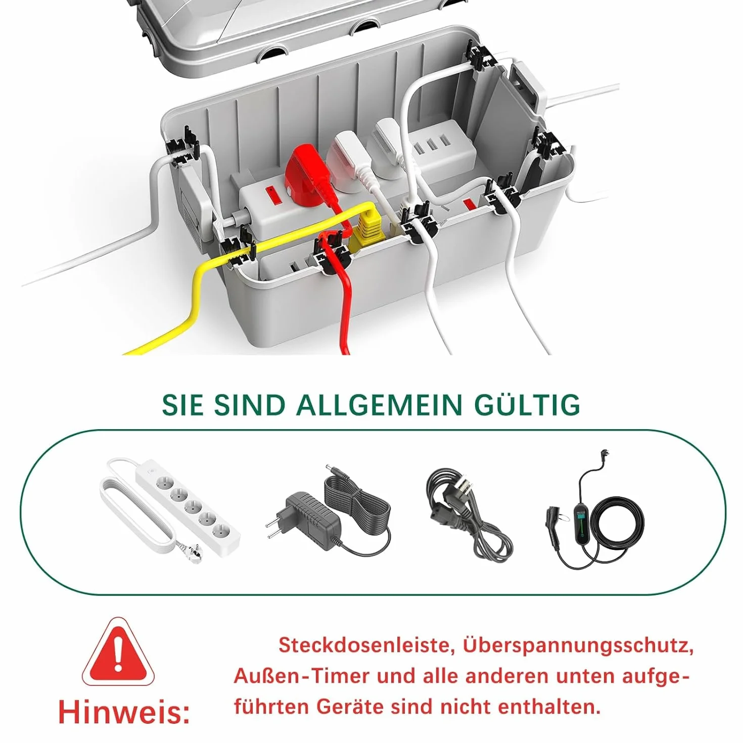 GTIWUNG Zewnętrzna skrzynka elektryczna, wodoszczelna, ochrona gniazdka, szara, IP68, 3-drożna, IP66, elektryczna puszka przyłączeniowa, 2-drożna, ze złączami śrubowymi PG9