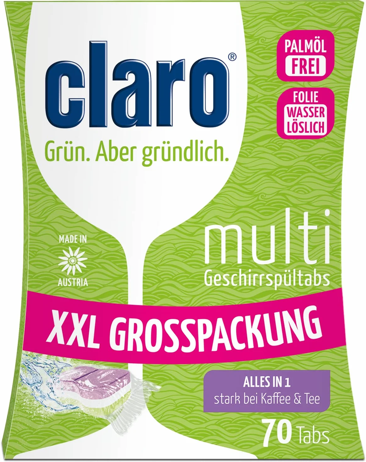 Claro Multi Tabletki do zmywarki - Nie zawierają fosforanów/Biodegradowalne - 70 szt.