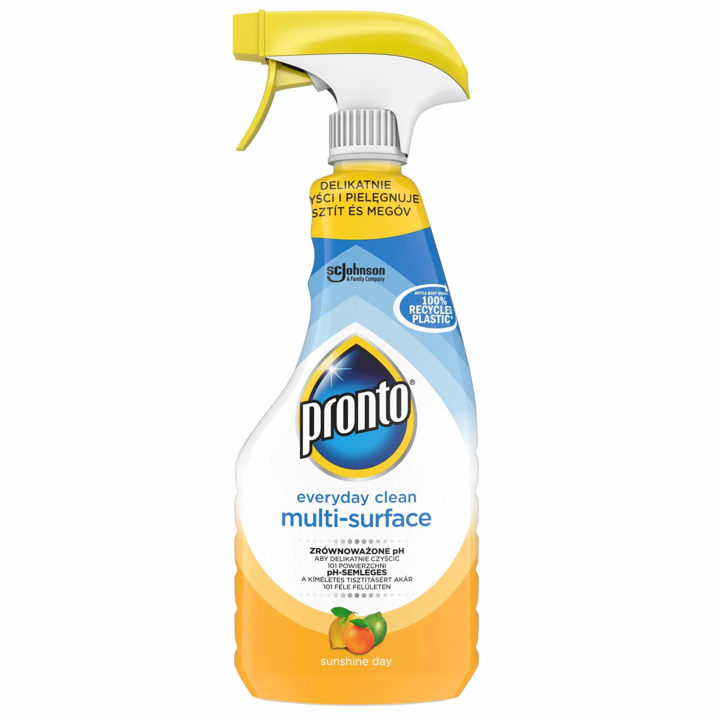 Pronto Multi-Surface, Spray do Czyszczenia Uniwersalny, Cytrusowy, Do Codziennego Użytku, pH Zrównoważone, Bez Silikonu, 500 ml, Do Drewna, Marmuru i Stali Nierdzewnej