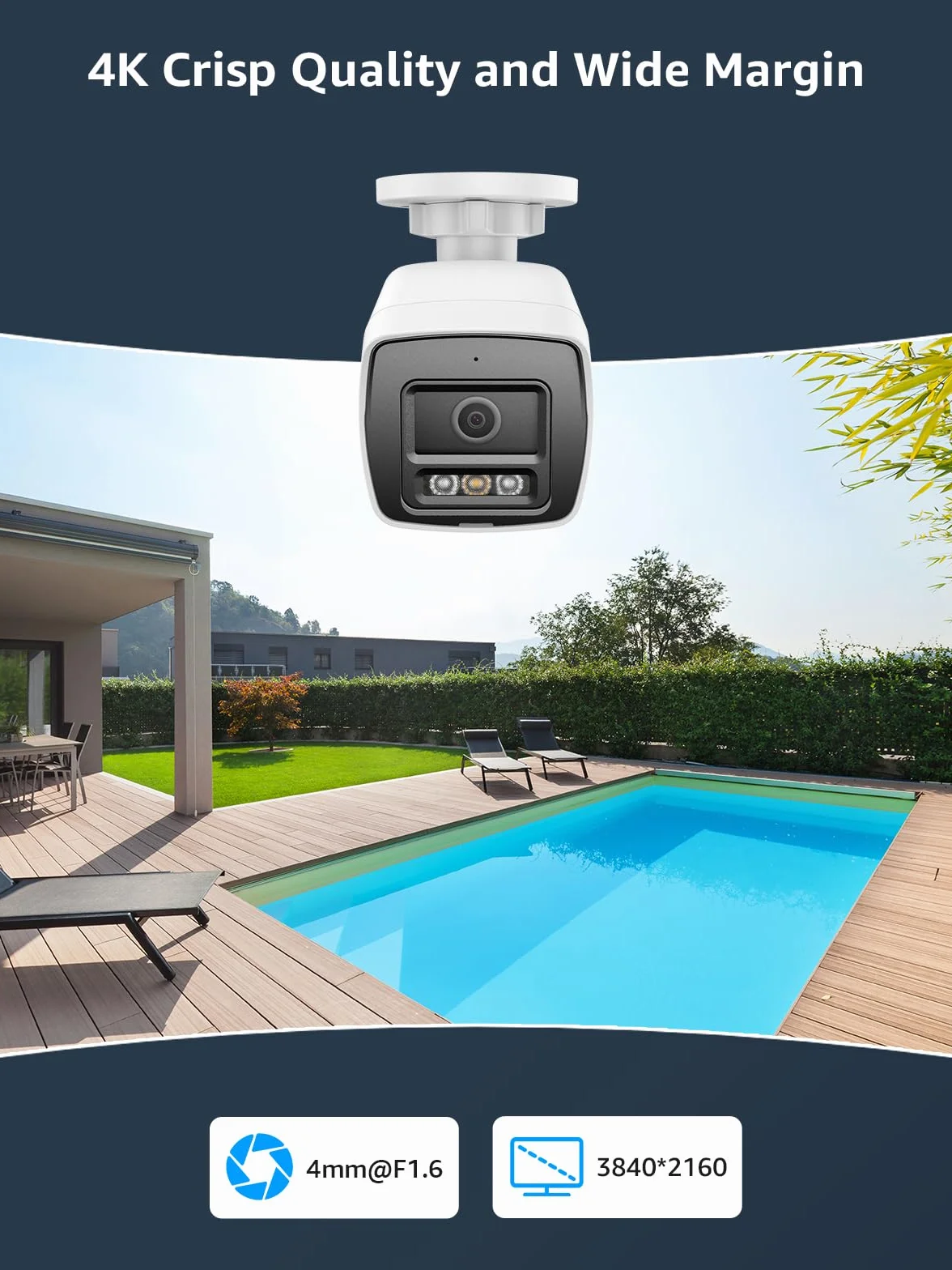 ANNKE 4K PoE H.265 Zestaw kamer do monitoringu CCTV, 4 sztuki zewnętrznych kamer IP 8MP z wykrywaniem osób/pojazdów i 8-kanałowy NVR z 2 TB HDD do nagrywania 24h/7 Noktowizja Wodoodporność