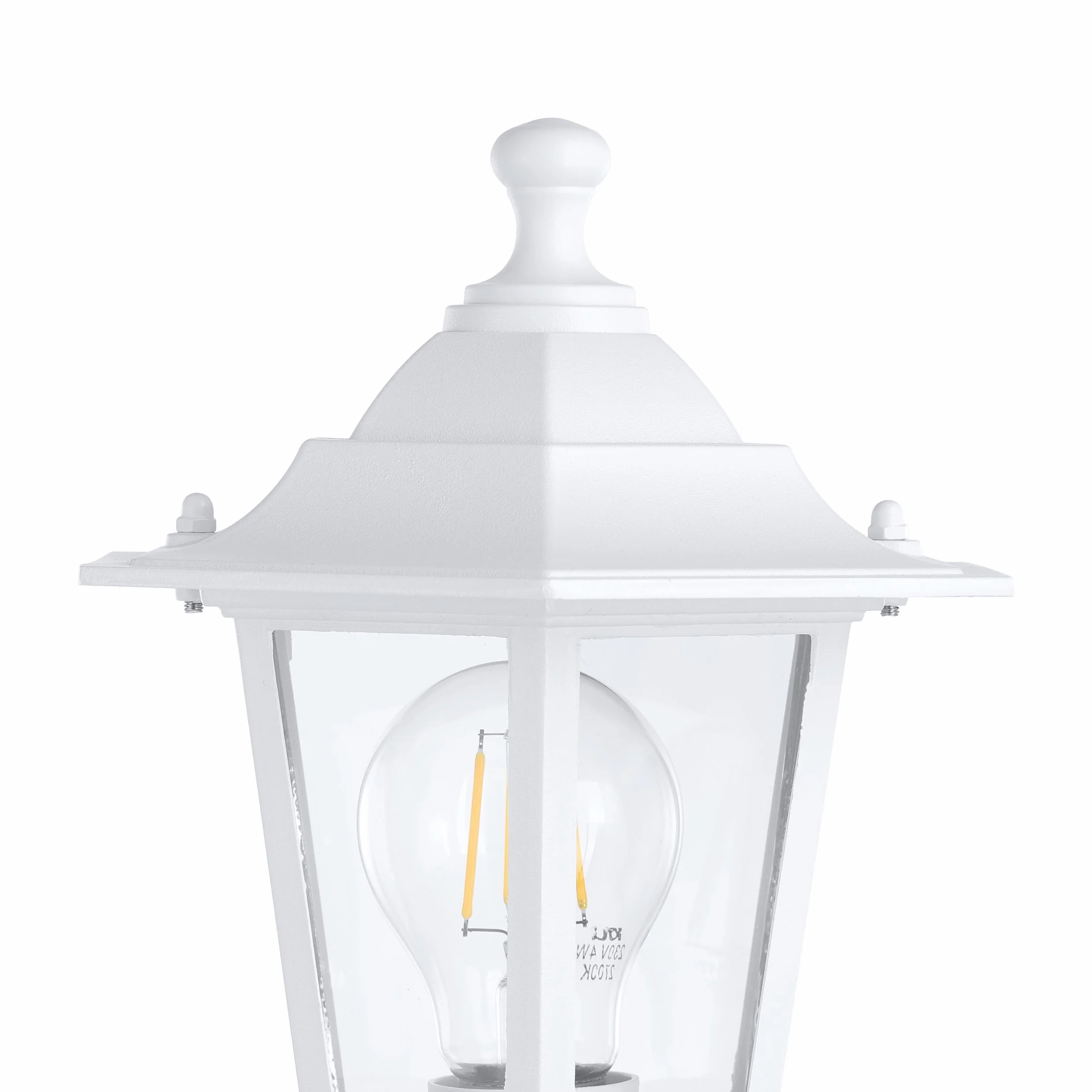 EGLO Lampa stojąca zewnętrzna E27 IP44 biała odlew aluminiowy szkło