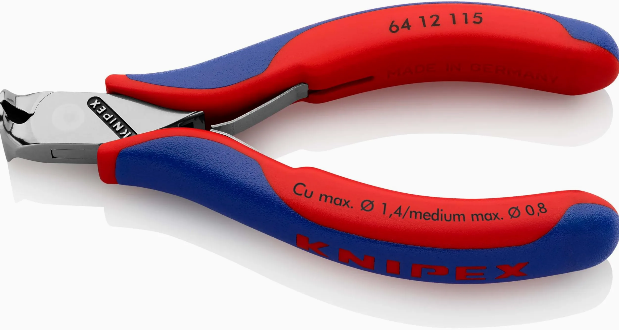 KNIPEX Szczypce tnące czołowe dla elektroników z osłonkami wielokomponentowymi 115 mm, 64 12 115