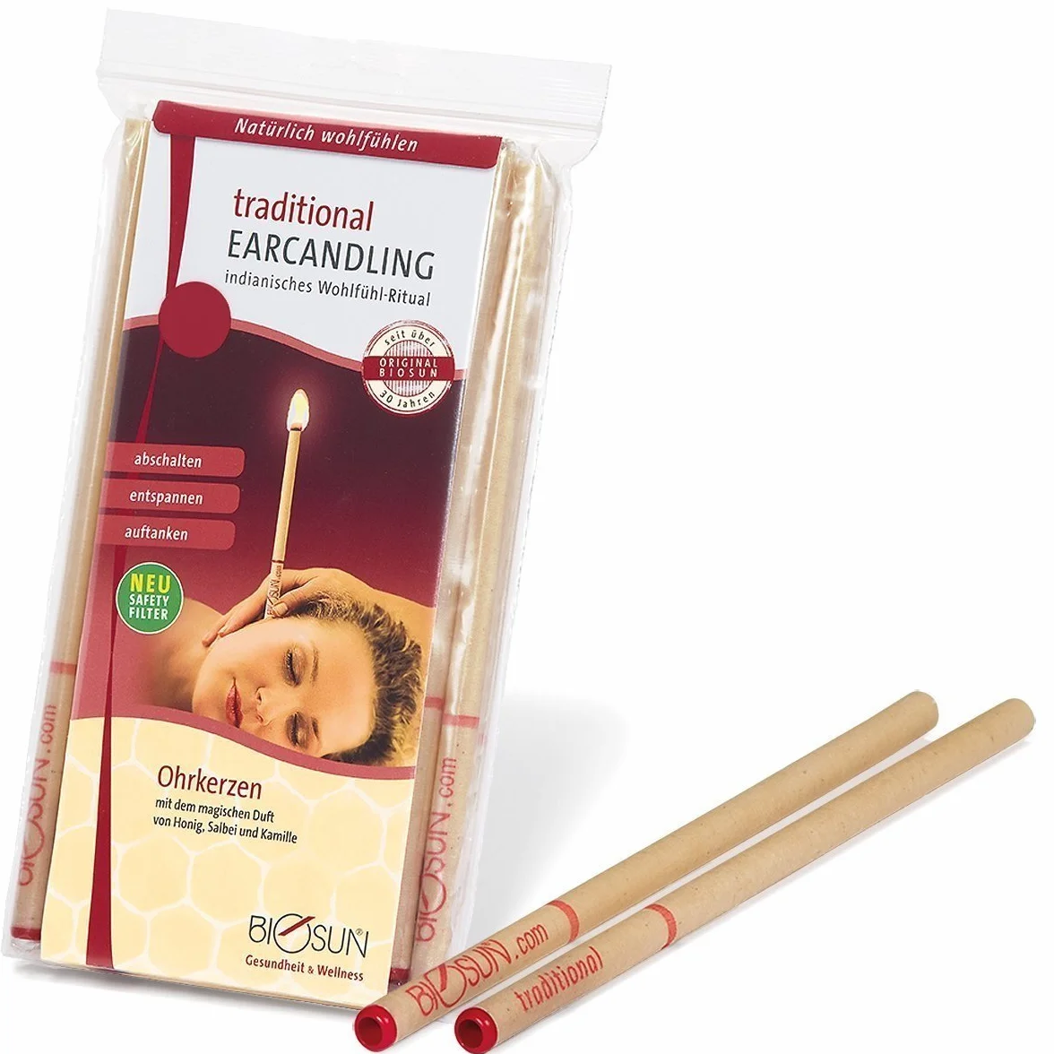 Biosun Hopi Ear naturalne świece 10 par