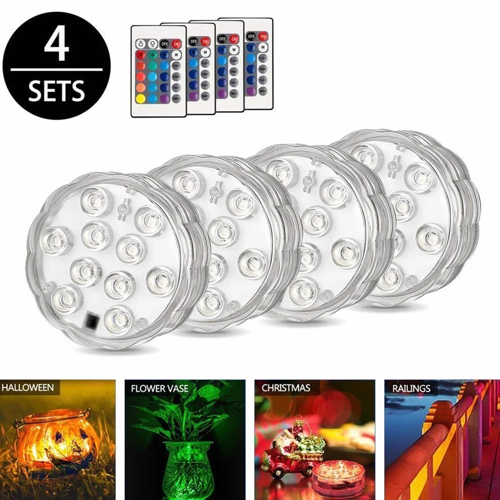 Pilot zdalnego sterowania RGB LED do podwodnego oświetlenia, wodoszczelna, zmiana kolorów, 1 szt.