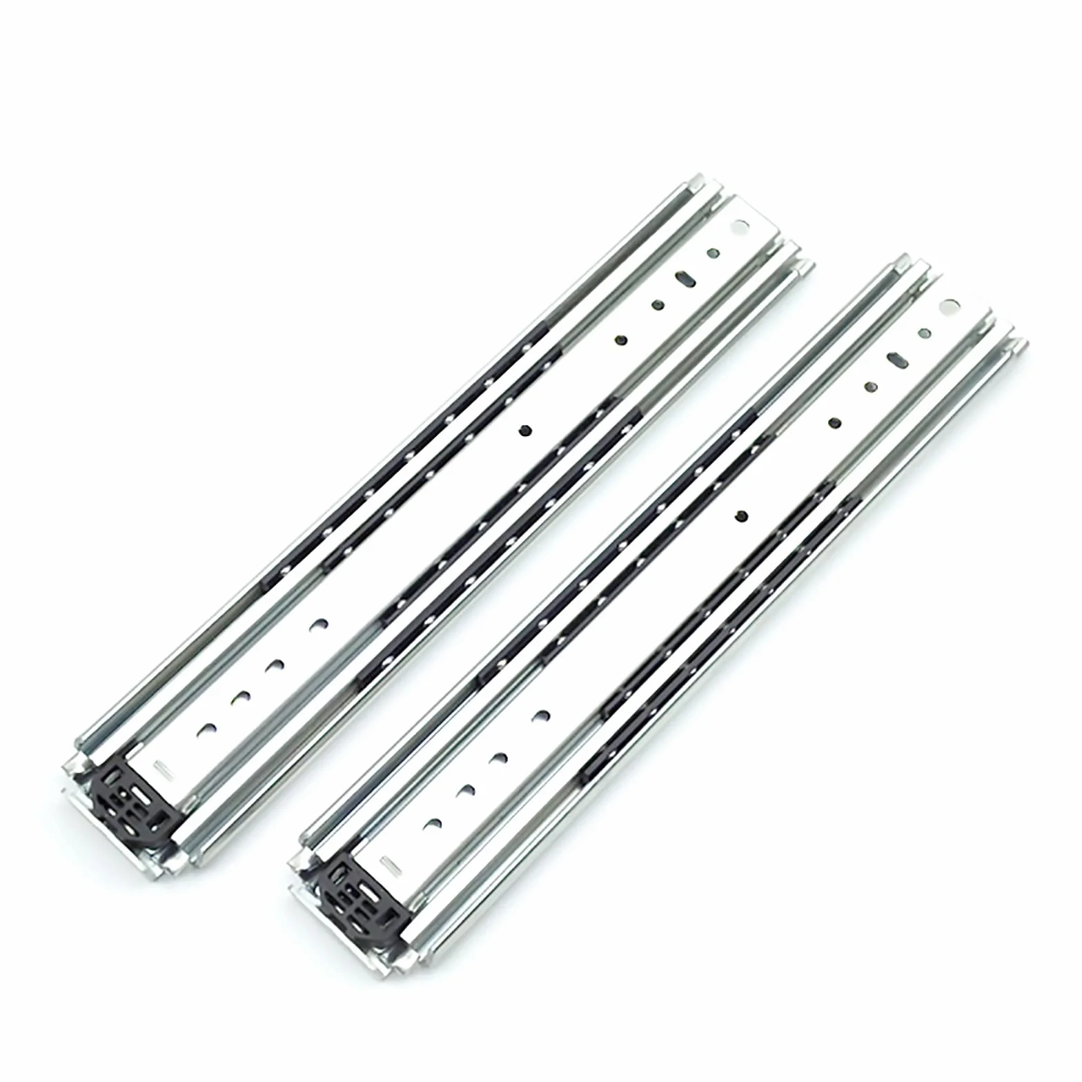 Wytrzymałe prowadnice do szuflad z pełnym wysuwem 700–2000 mm, metalowe stalowe łożysko kulkowe, 3-składane mocowanie boczne Ra 220-500 kg, nośność 1 para prowadnic do szuflad