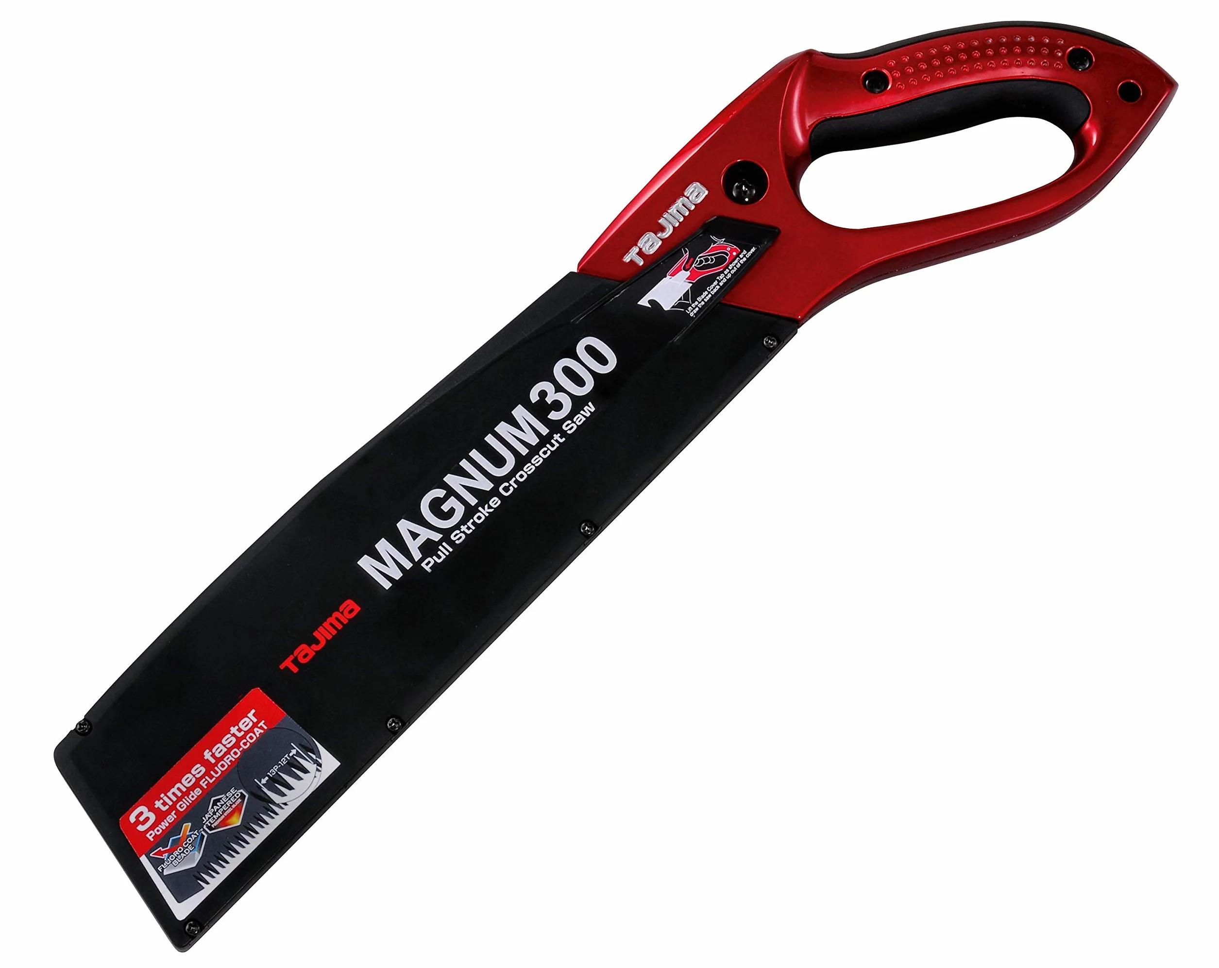 Tajima piła japońska Magnum 300 (brzeszczot 300 mm, piła do drewna z uchwytem 2-komponentowym, powłoka fluoro-coat, piła z aluminiową obudową z odlewu ciśnieniowego) MG300FB
