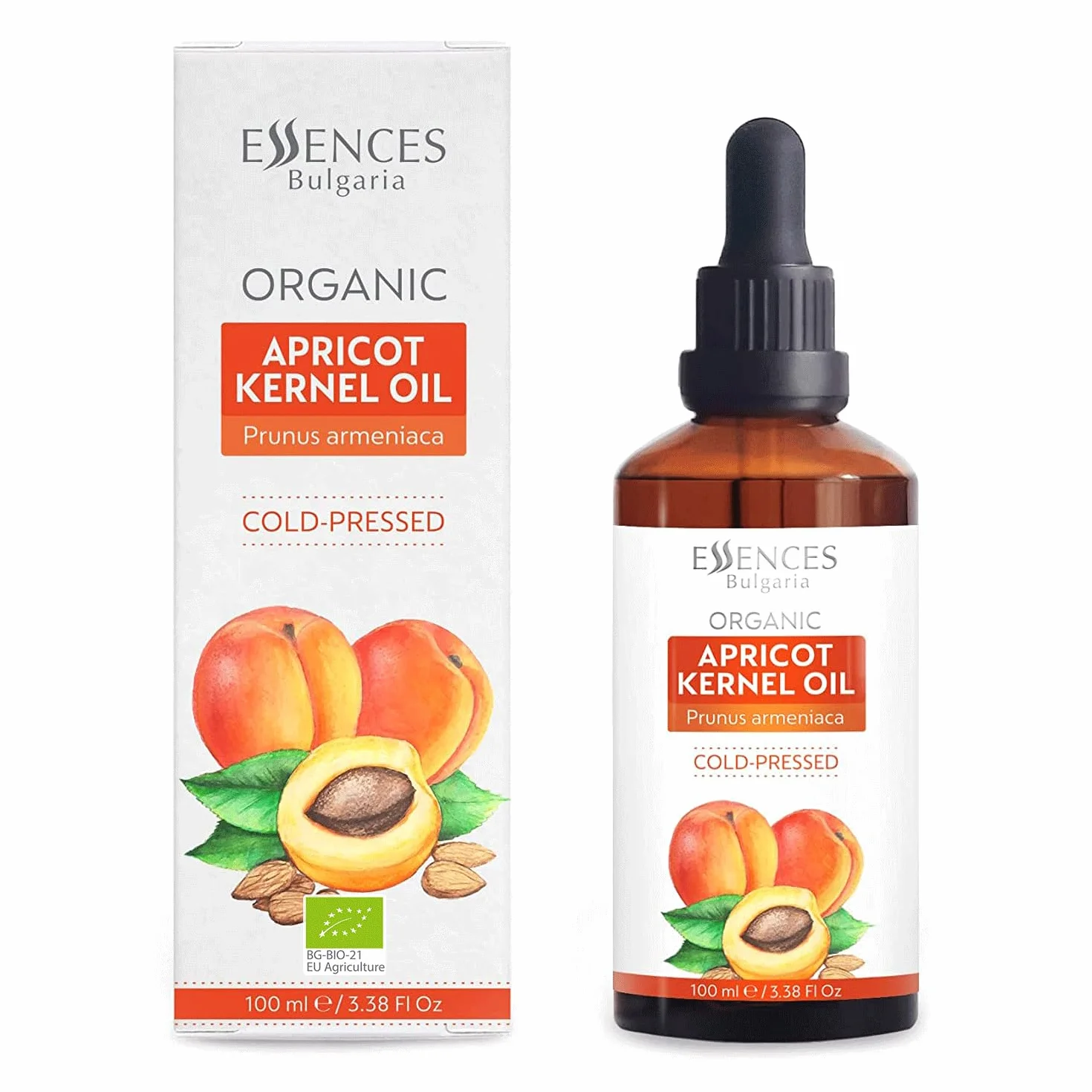 Essences Bułgaria Organiczny Olejek z Pestek Moreli 100 ml Naturalny Tłoczony na Zimno Jakość Terapeutyczna