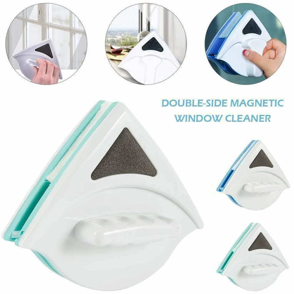 Magnetyczna dwustronna myjka do okien, szczotka do czyszczenia, narzędzie, zestaw domowy (czerwona, 15 – 24 mm)
