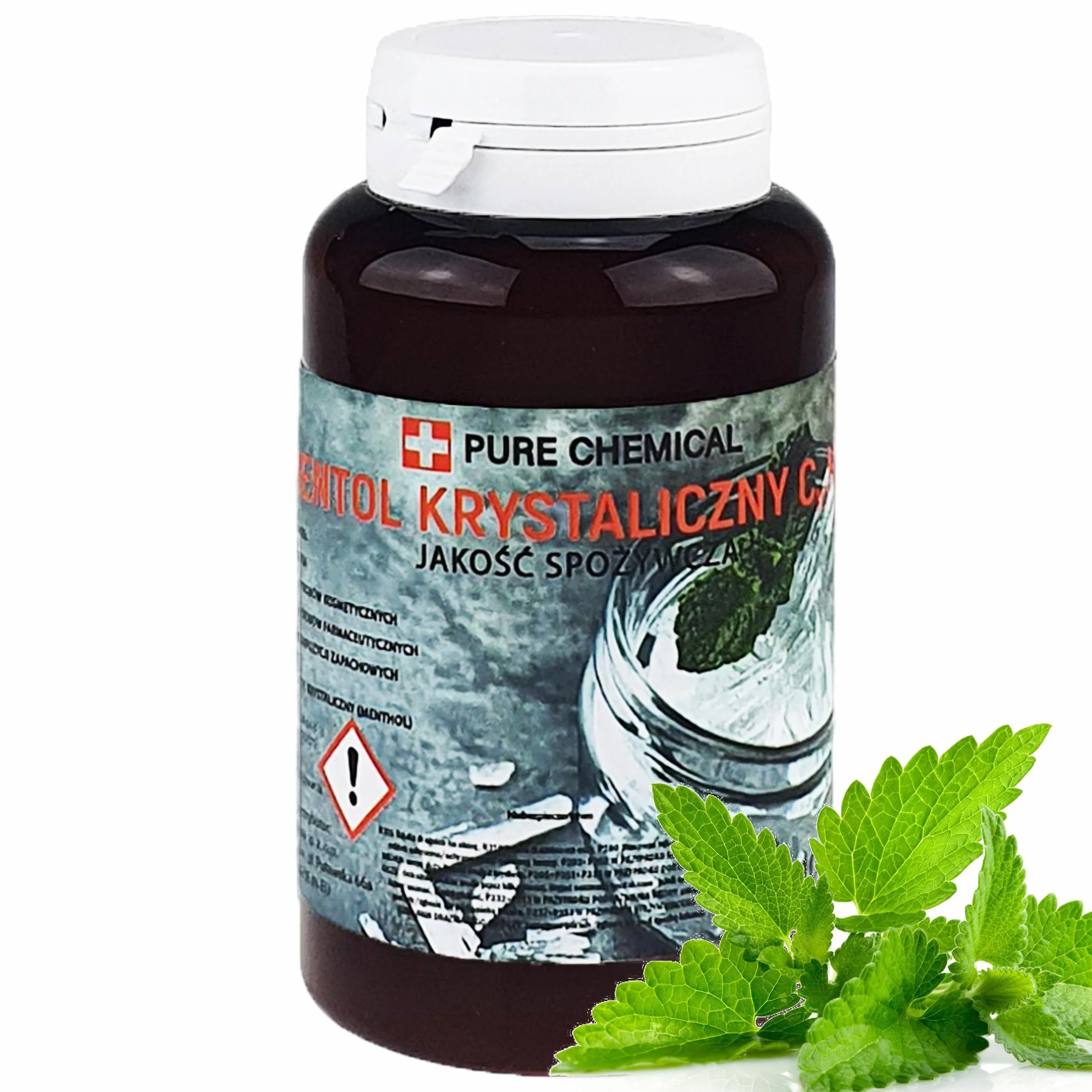 PURE CHEMICAL - Kryształki mentolu 100 g - Naturalne kryształki mentolu - Dodatek do sauny - Kryształki do sauny - Uwalnia drogi oddechowe - Zapewnia intensywny zapach - Akcesoria do sauny (100g)