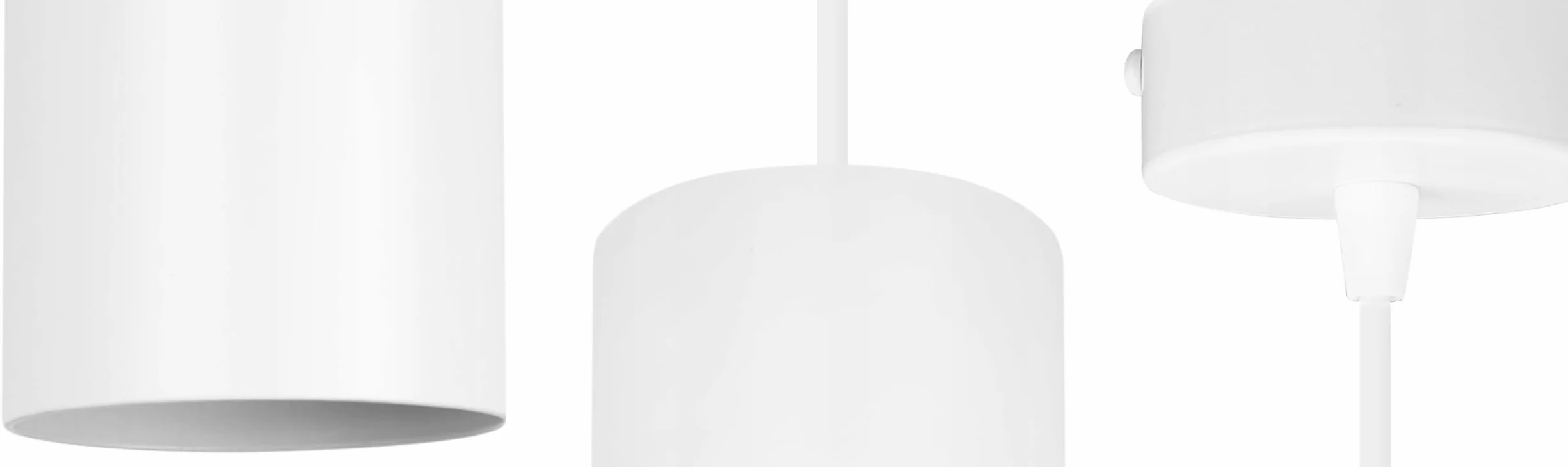 Light-Home Lampa sufitowa wisząca żyrandol loft metalowy biały GU10