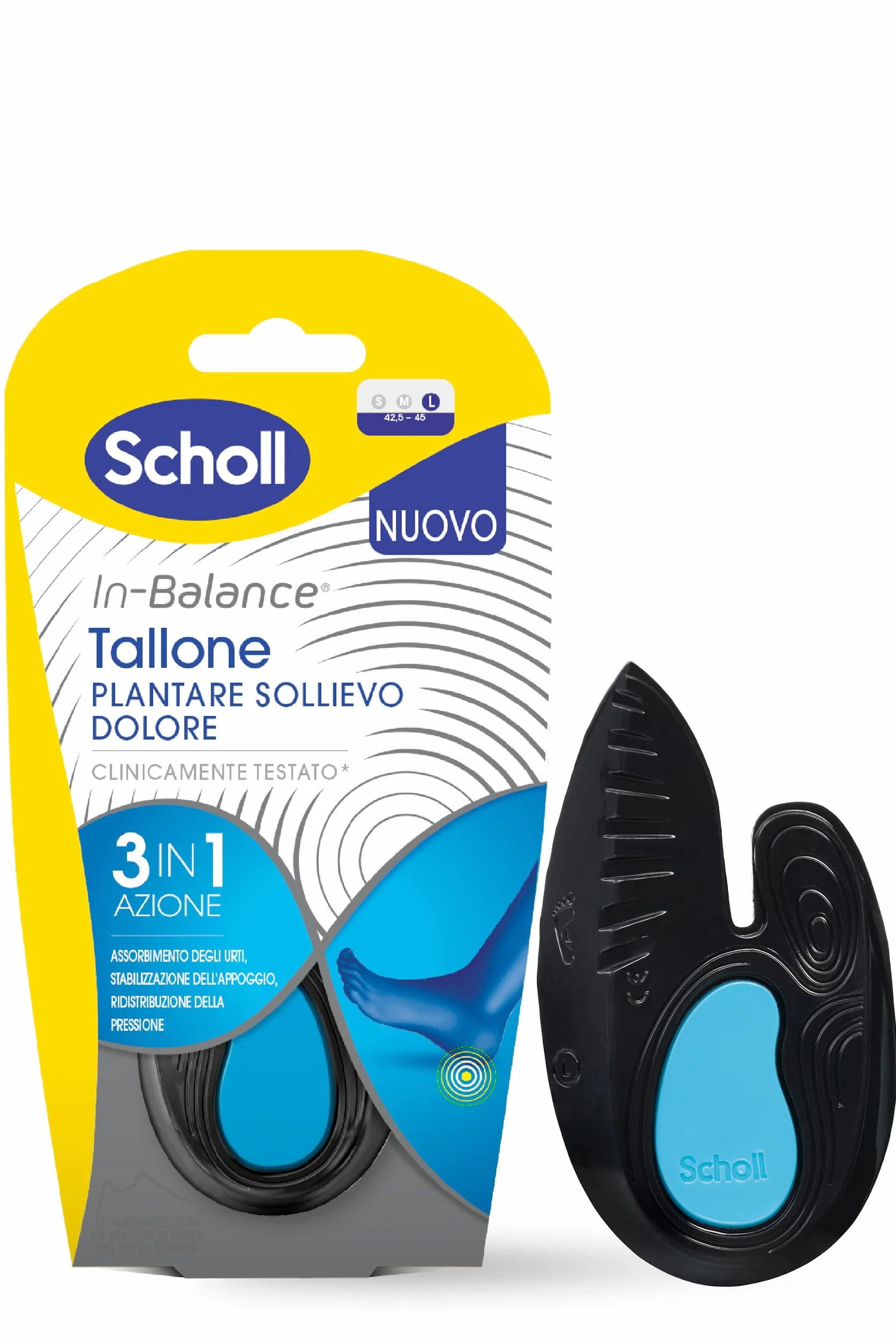 Scholl wkładki amortyzujące przeciwbólowe na pięty rozmiar L