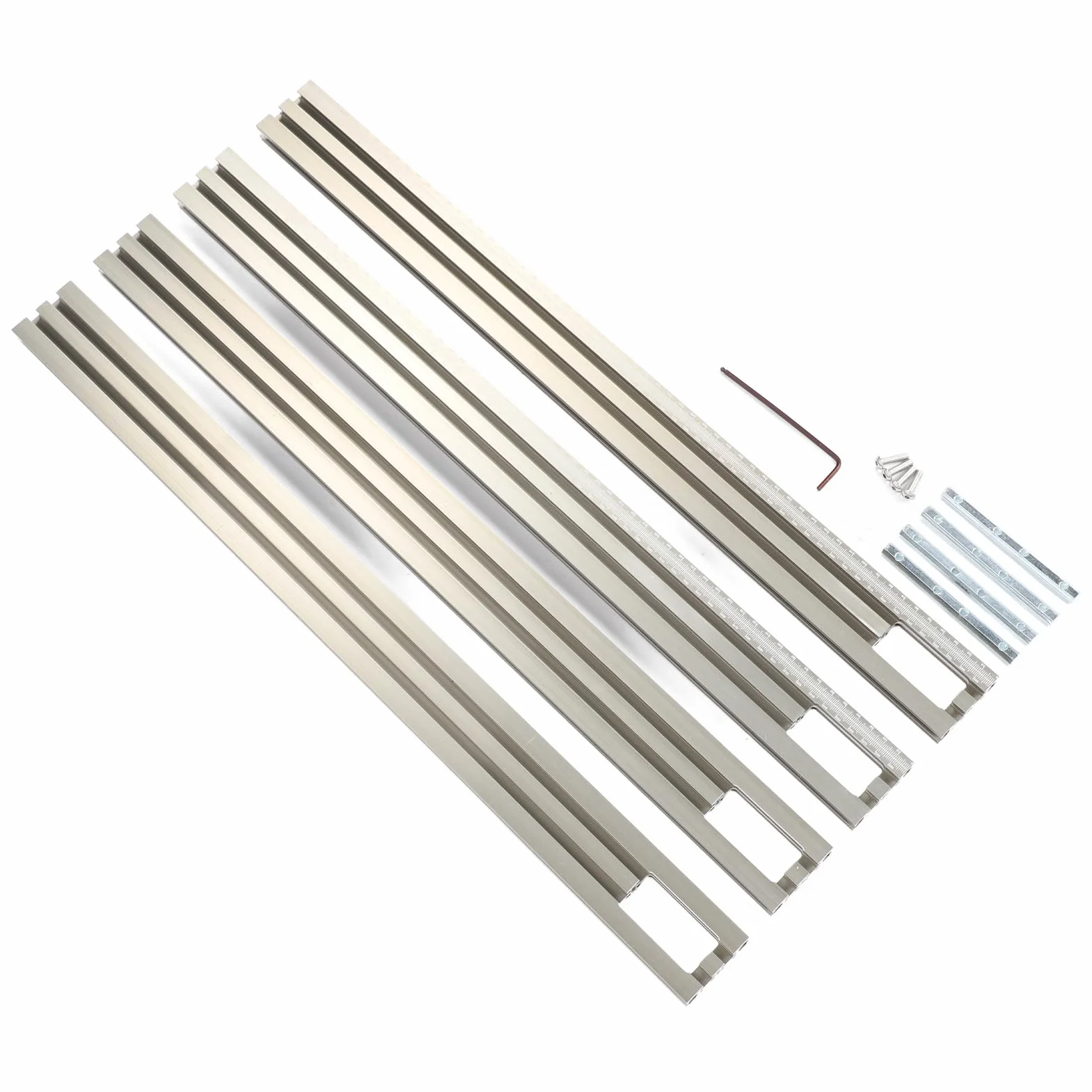 FTVOGUE Prowadnica Piły Gąsienicowej System Równoległych Szyn Prowadzących ze Stopu Aluminium 23,62 Cala Regulowany Blok Ograniczający Solidne Podłoże do Obróbki Drewna Obróbka Mebli i Rzemiosło