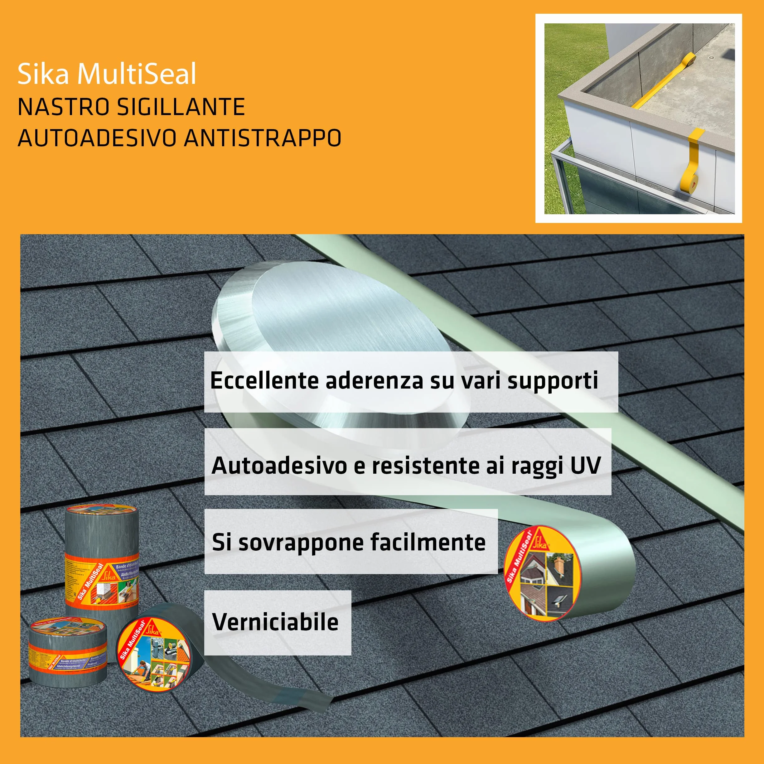 Sika Taśma uszczelniająca MultiSeal BT aluminiowa – idealna do uszczelniania i szybkich napraw – samoprzylepna – 10 m x 100 mm