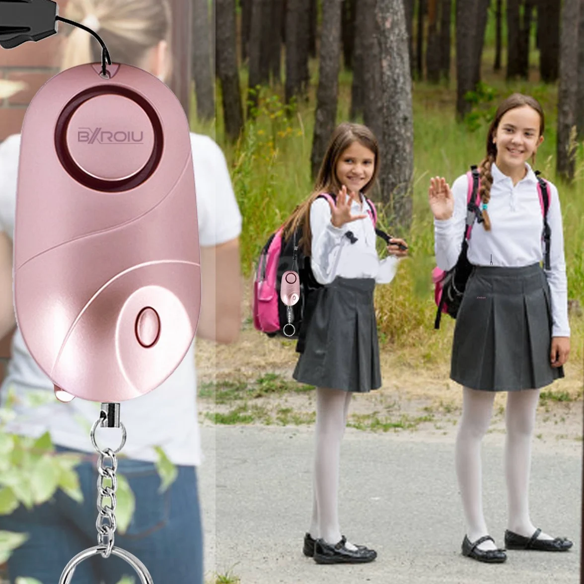 Bxroiu BXR0LU-CM Osobisty Alarm Kieszonkowy, Czarny/Różowy, 2 Sztuki
