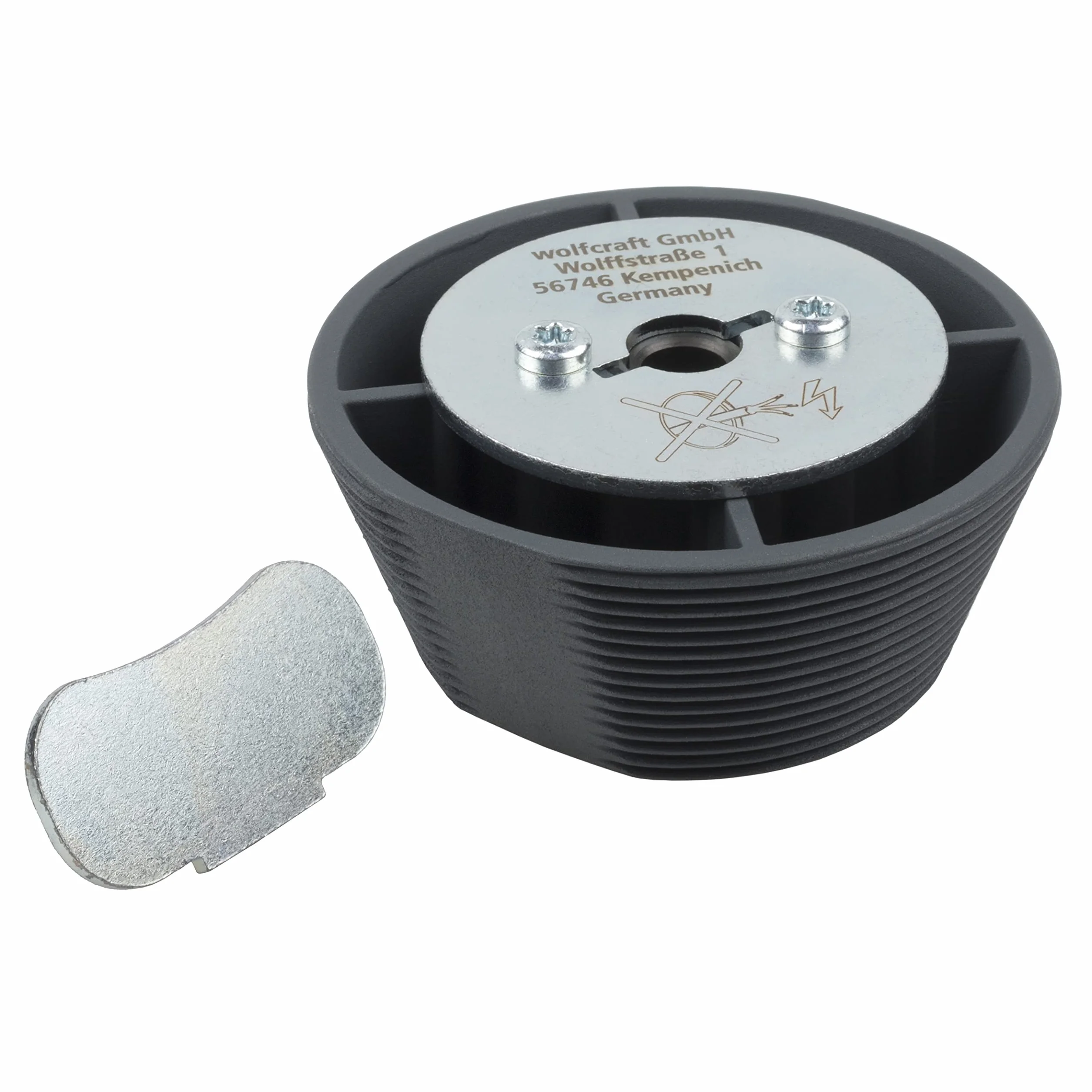 wolfcraft Adapter do powiększania otworów do otwornic, Ø 54-70 mm I 5952000 I Prowadnica otwornicy do równomiernego, wyśrodkowanego powiększania istniejących otworów