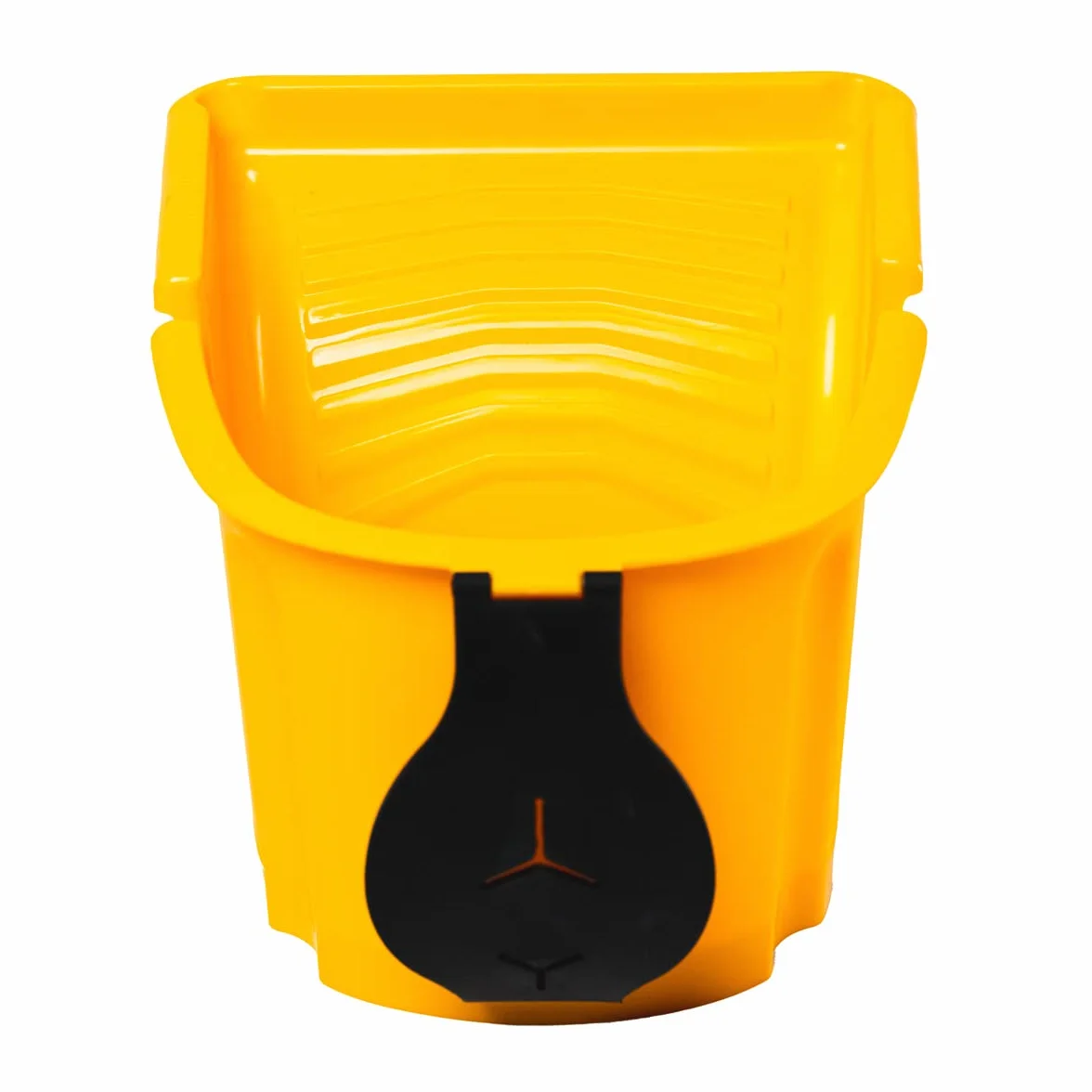 HARDY WORKING TOOLS Wiadro na farbę z 5 przezroczystymi wkładkami, 2 l kubki, regulowany uchwyt, wiadro z tworzywa sztucznego, wiadro budowlane ze specjalnymi rowkami, żółty, A0146-329901