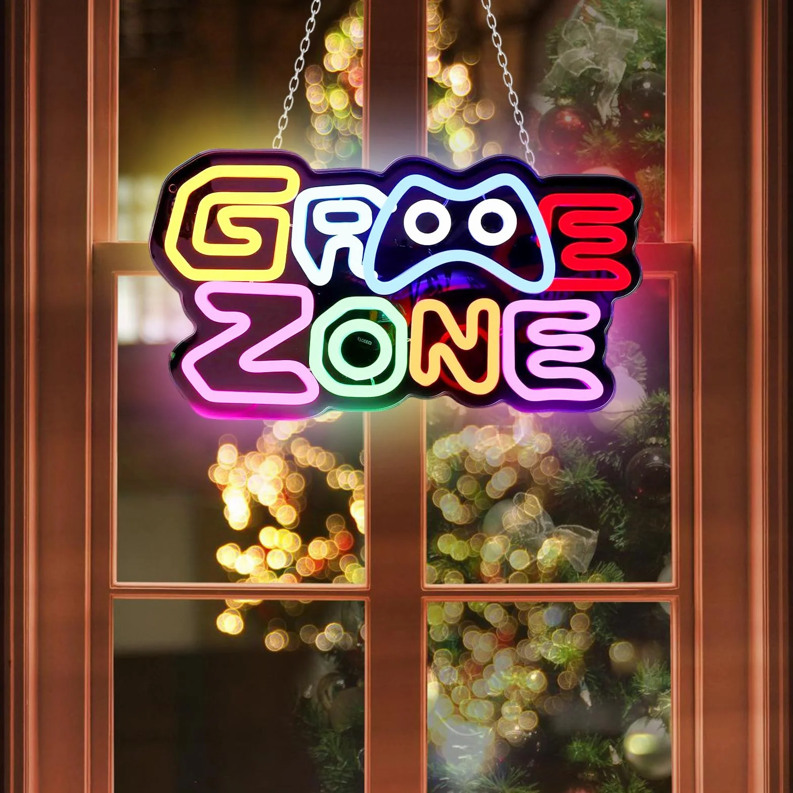 BAIFULAI Gaming Zone neonowy szyld, kolorowe neonowe światło LED do gier, USB, neonowe światło do dekoracji ściany, neonowy znak do strefy gry, dla mężczyzn, prezent dla graczy, chłopców, mężczyzn