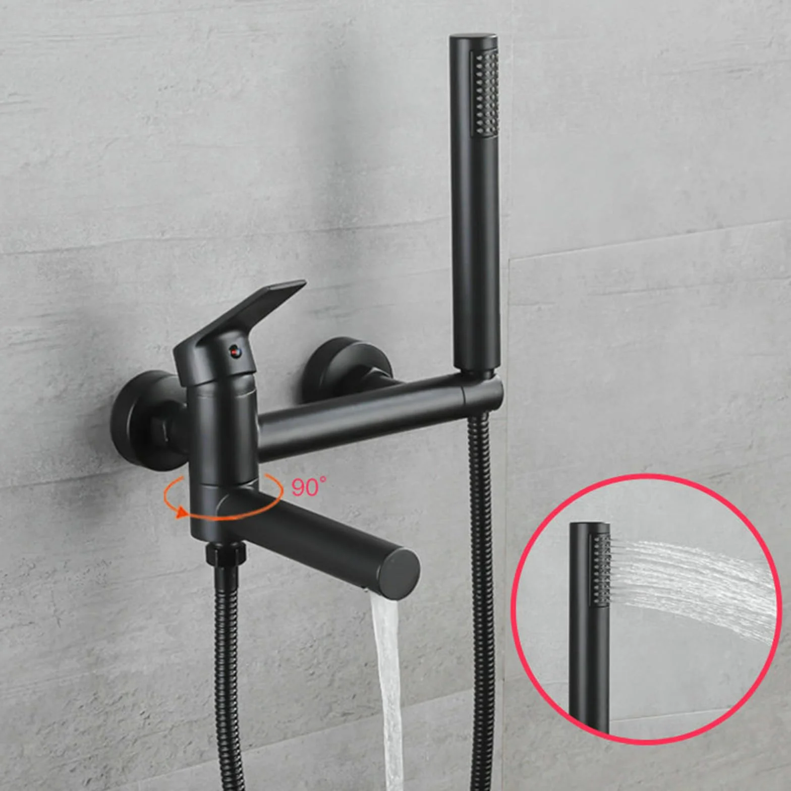 Bateria umywalkowa Baterie łazienkowe z głowicą prysznicową 2 funkcje ciepłej i zimnej wody Pojedynczy uchwyt Bateria wannowa ze srebrnym zestawem prysznicowym Bateria umywalkowa Łazienka Kuchnia