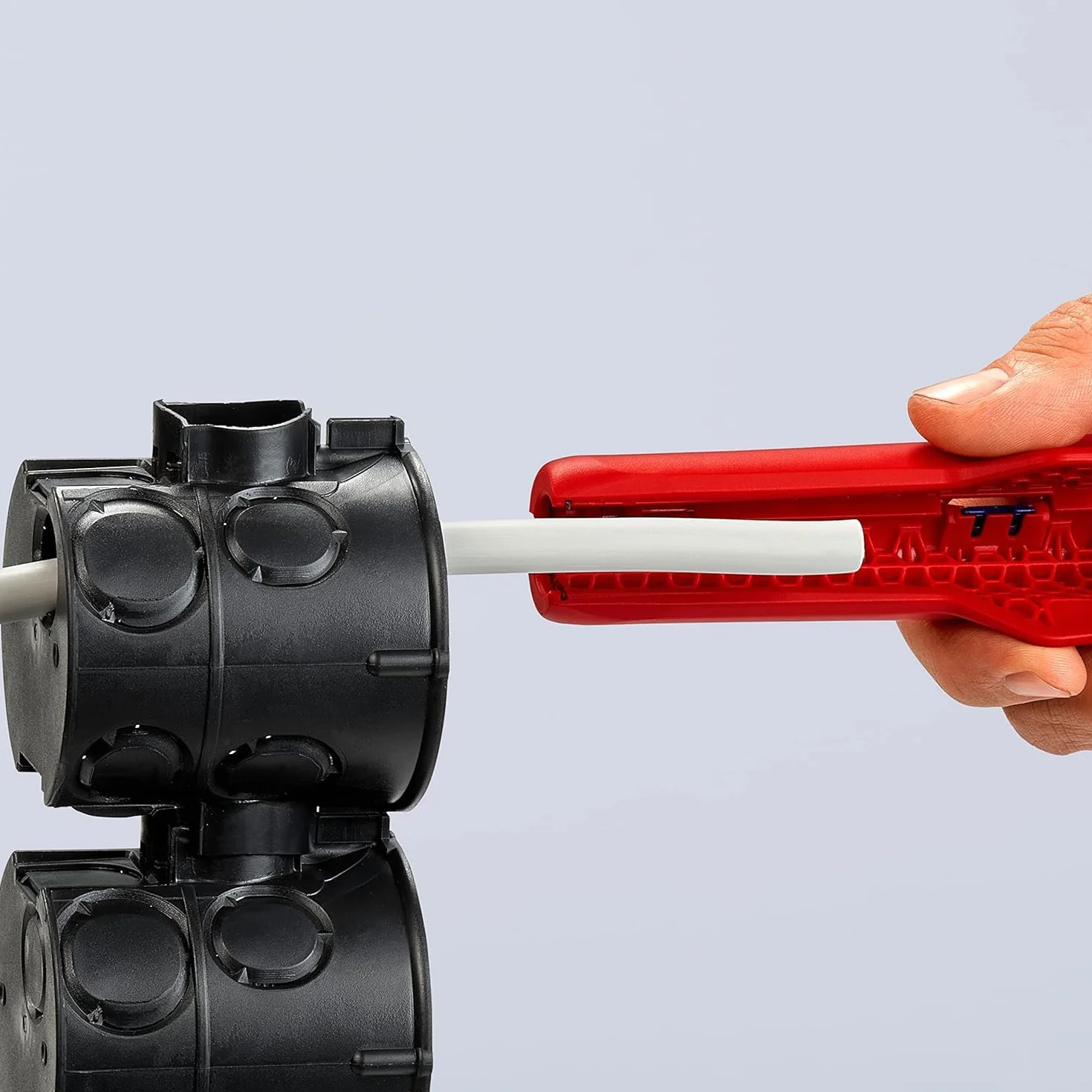 KNIPEX Przyrząd do ściągania izolacji z ogranicznikiem głębokości w blister 175 mm, 16 80 175 SB