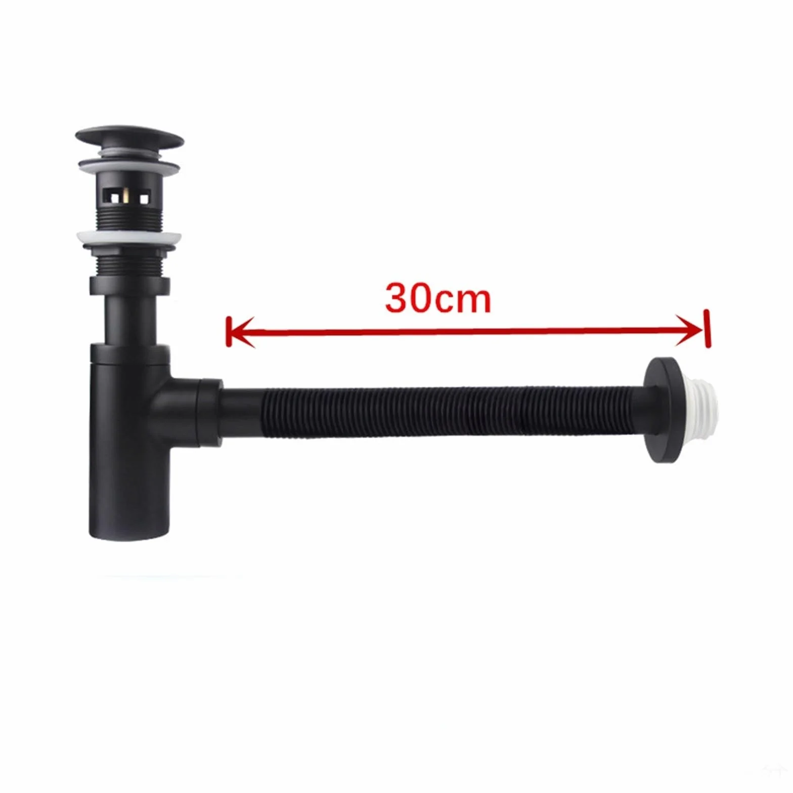 Syfon do umywalki zlewozmywakowej Syfon typu P 30cm Elastyczna rura Syfon do butelki z umywalką Mosiężna umywalka łazienkowa Syfon Odpływy z wysuwanym odpływem Odpływ z rur czarnych lub chromowanych.