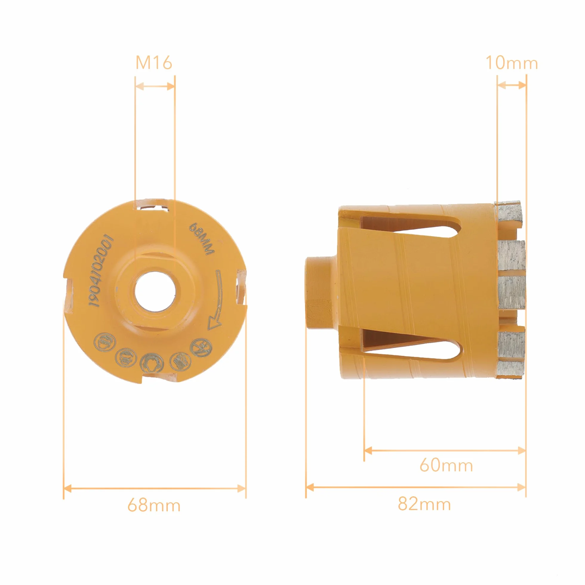 PRODIAMANT® Diamentowy pogłębiacz do puszek 68 mm x M16 – 7 segmentów diamentowych, wysoka trwałość, długość użytkowa 60 mm, szybkie wiercenie w murze, cegle i betonie